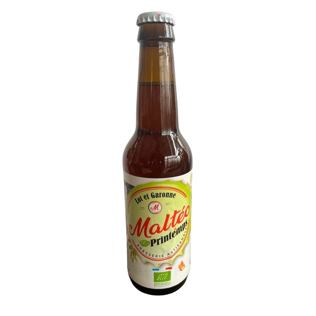 Bière de printemps artisanale 33 cL, Alc 5,5°