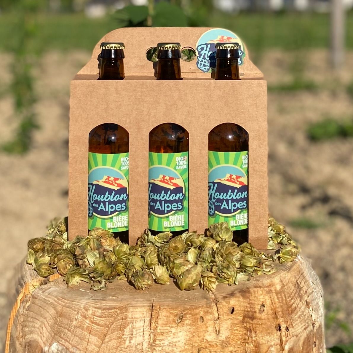 Etui de 3 Bières Blonde Bio Houblon des Alpes 33 Cl 4.8% Vol.