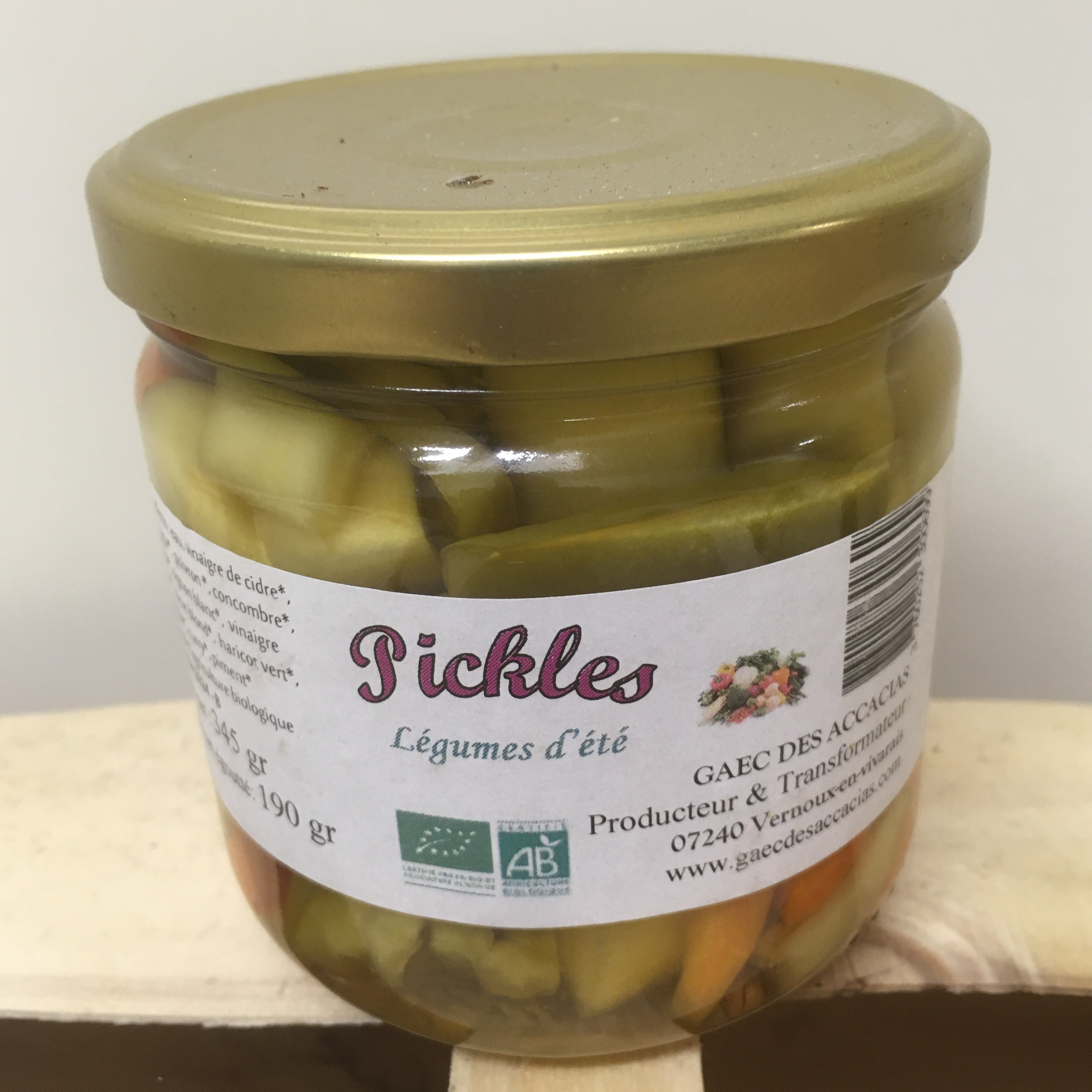 Pickels de légumes d'été - 190g