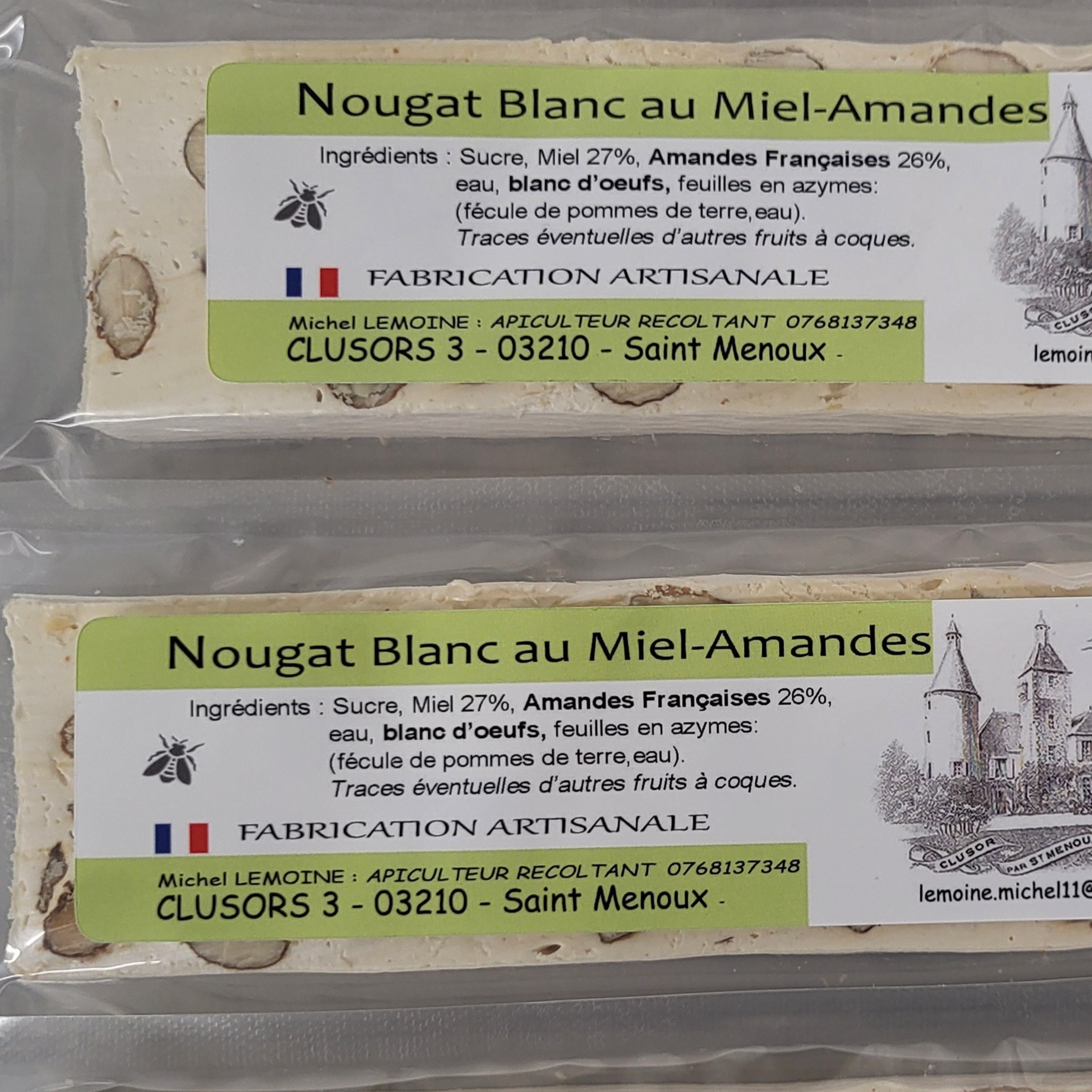 Nougat blanc au Miel-Amandes - 115g