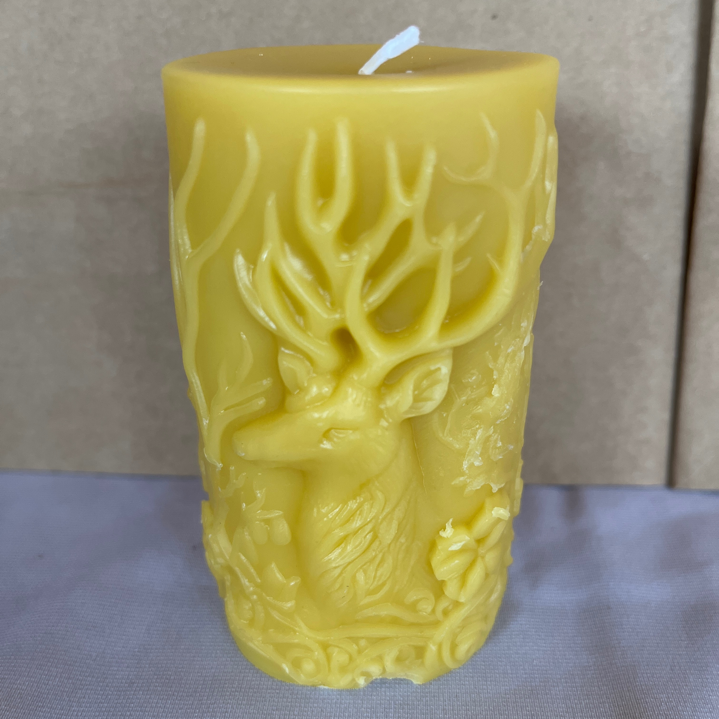 Bougie cerf et fleur