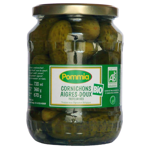 Cornichons aigres-doux - 670g