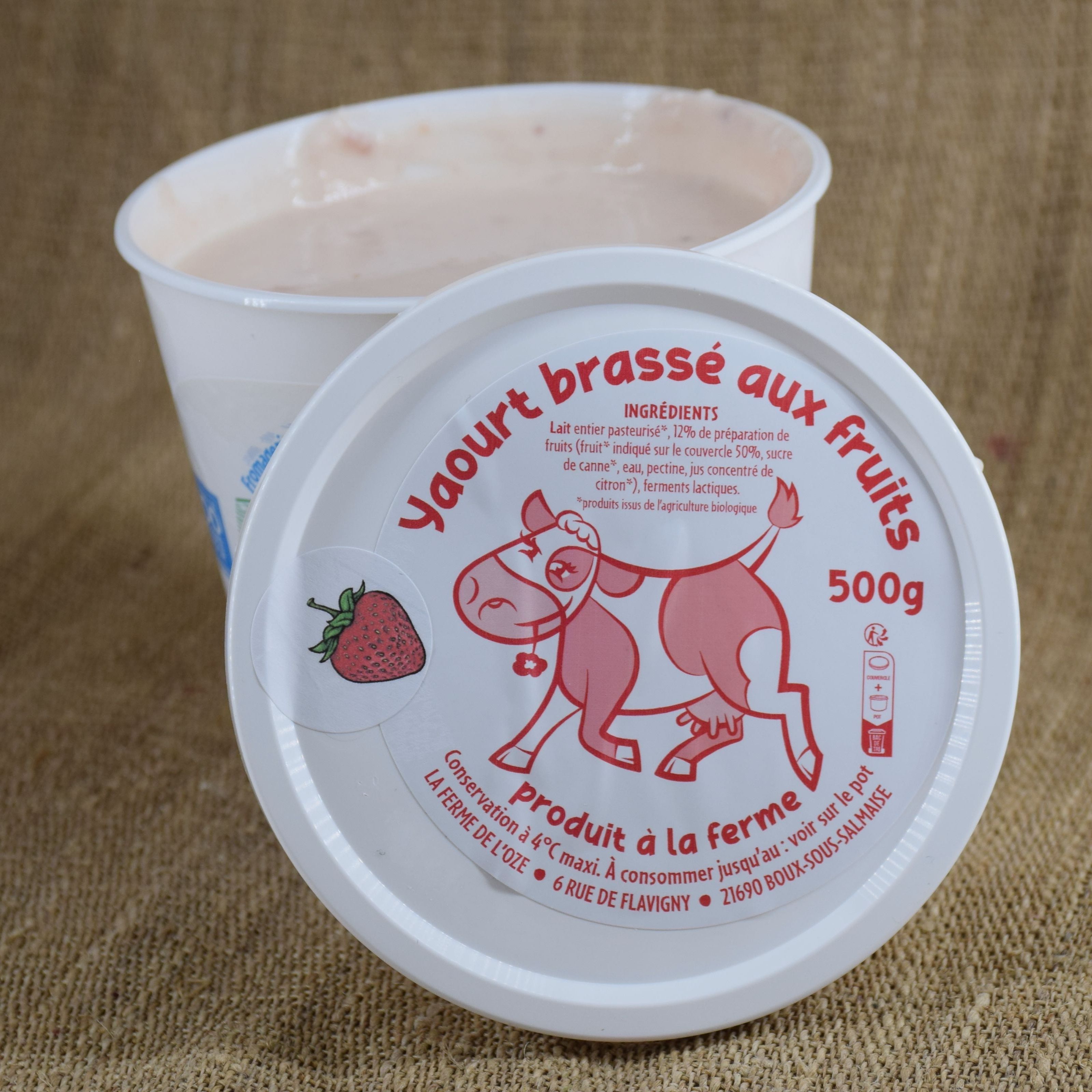 Yaourt Fraise Brassé 500g