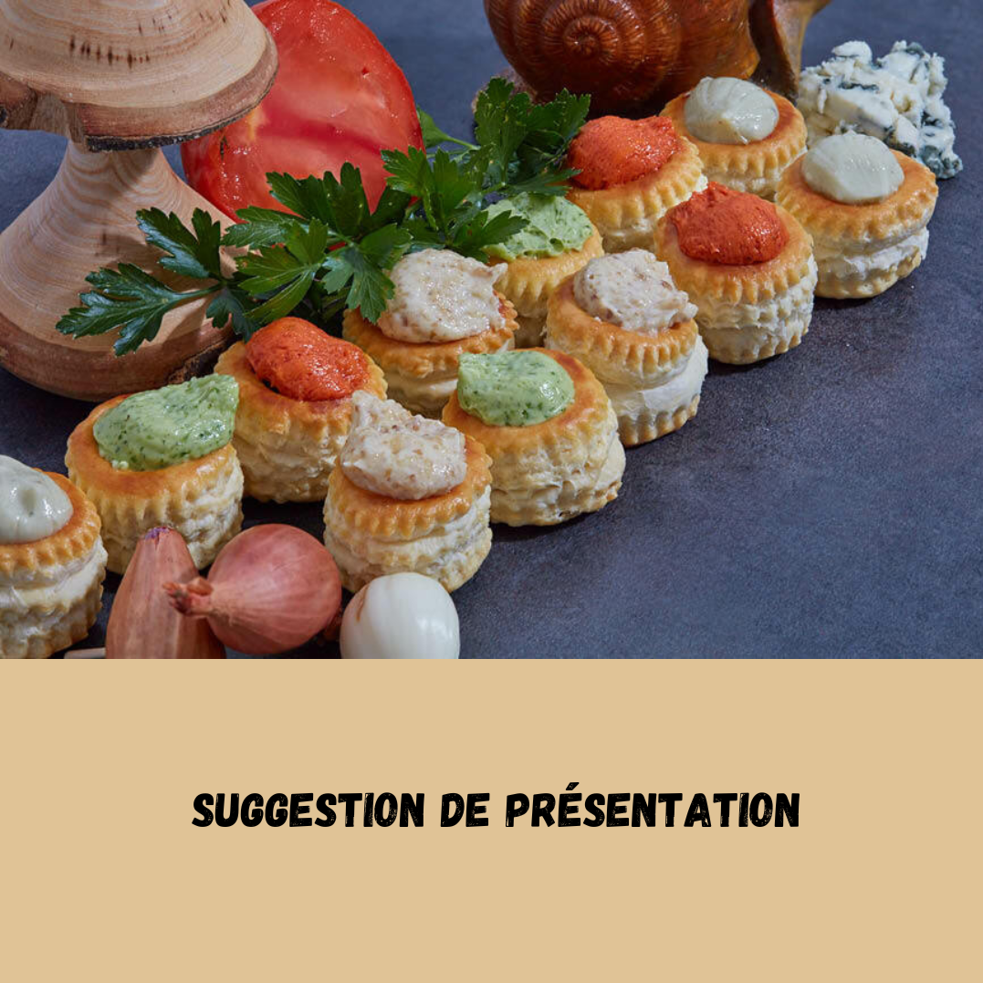 ASSORTIMENT DE 12 ESCARGOTS EN FEUILLETES - FRAIS - 150g