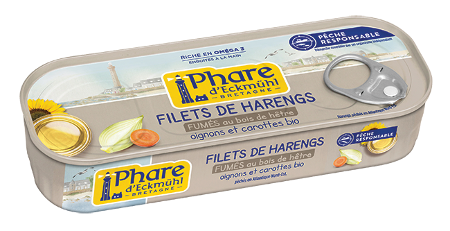 Filets de harengs fumés aux oignons et aux carottes - 150g
