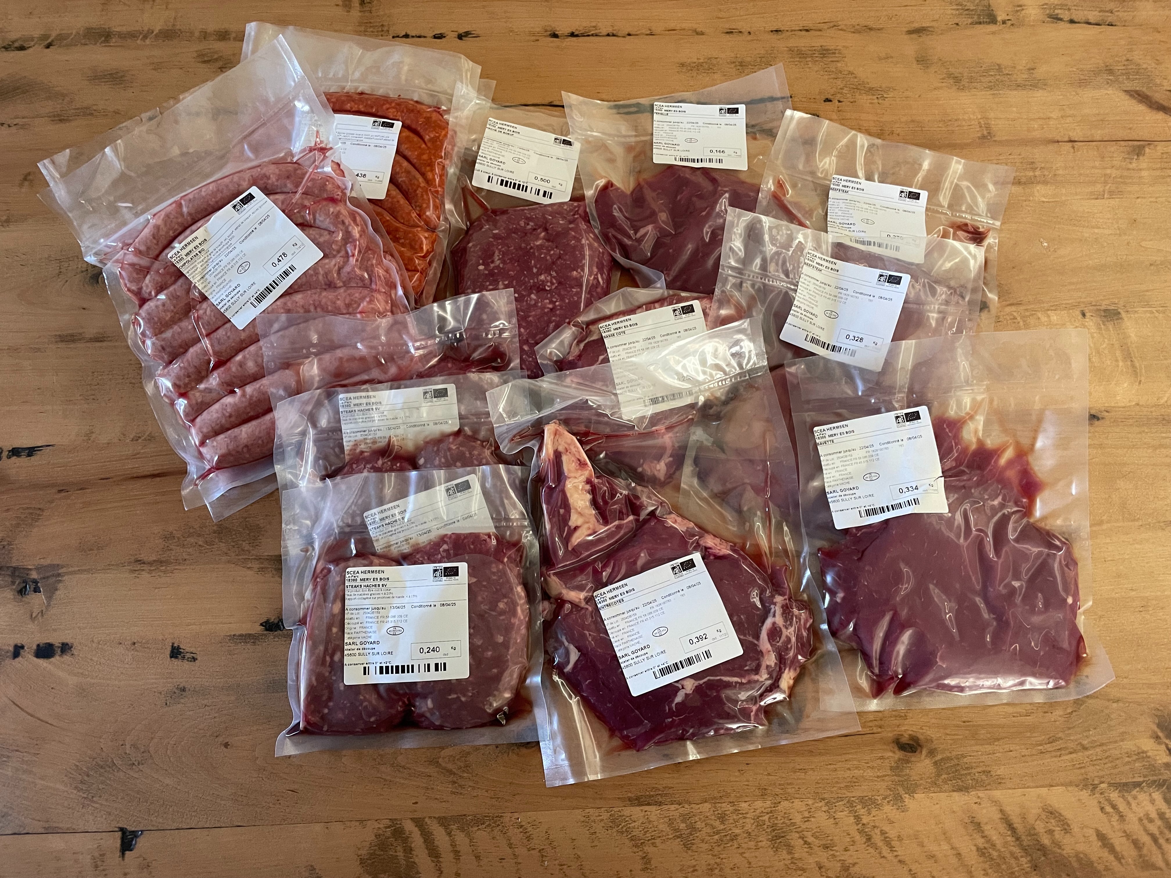 Colis été de vache 10kg sans rosbif