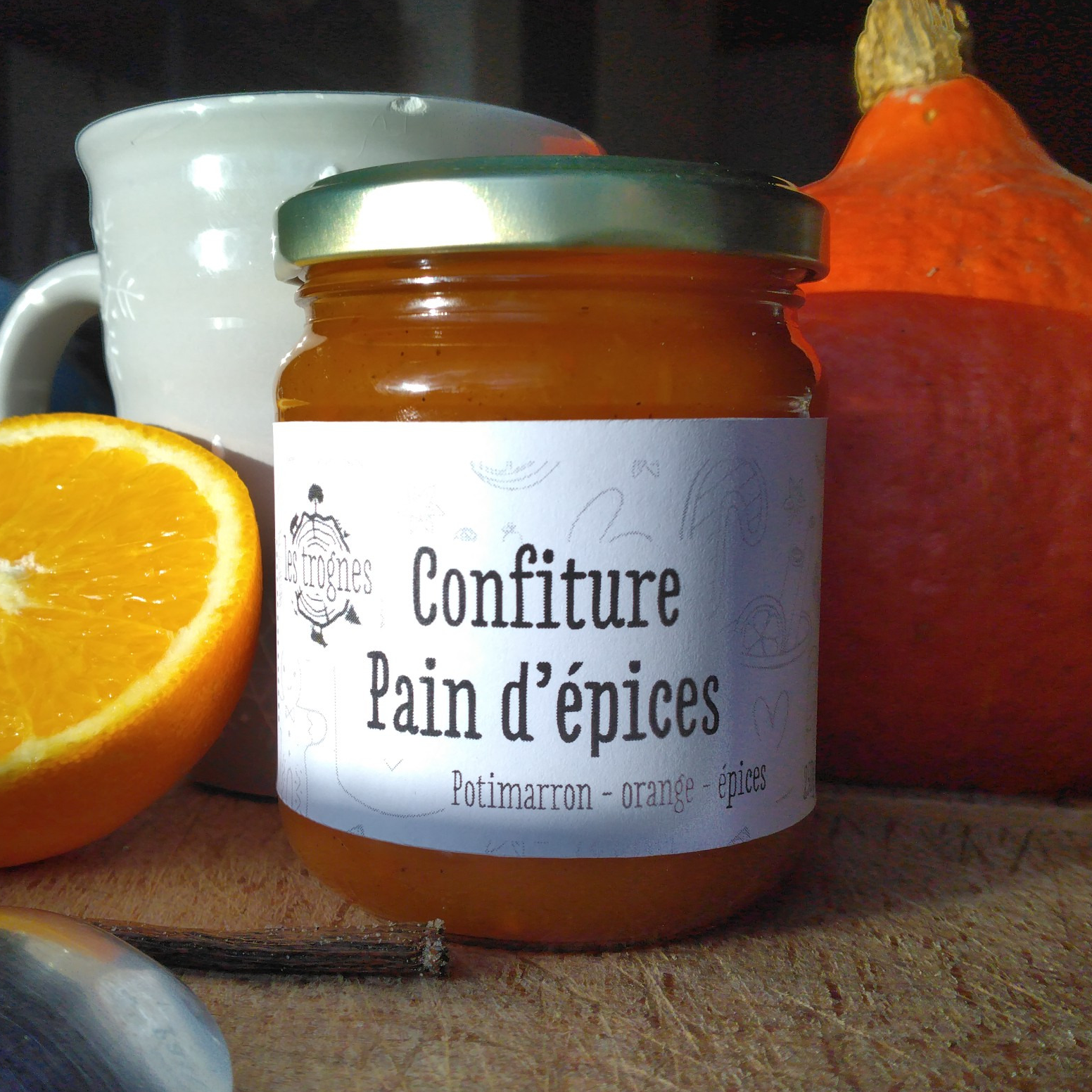 Confiture "Pain d'épices" Bio - Potimarron - orange - épices