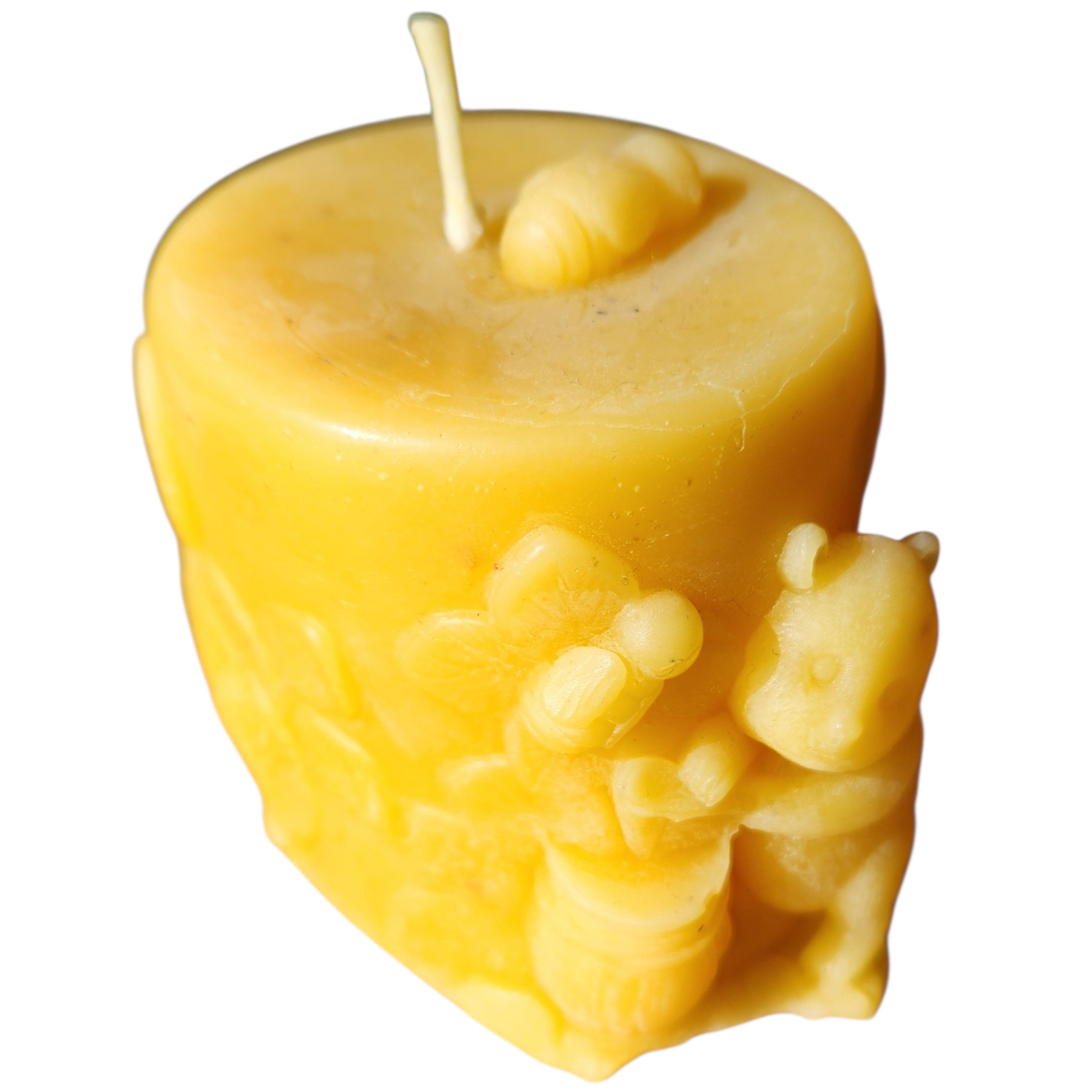 Bougie 2 oursons sur un tronc