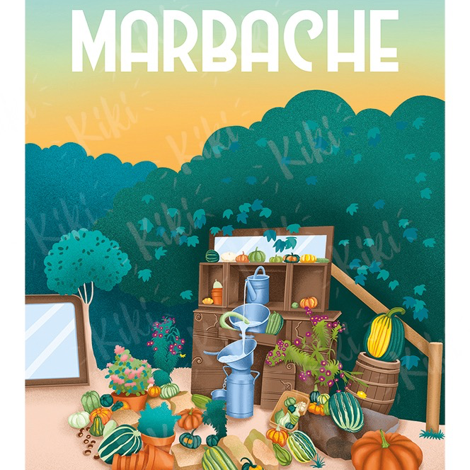AFFICHE MARBACHE "FÊTE DE LA COURGE"