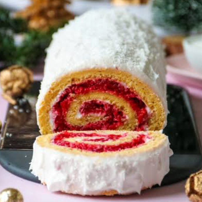 Bûche roulée framboise 6pers