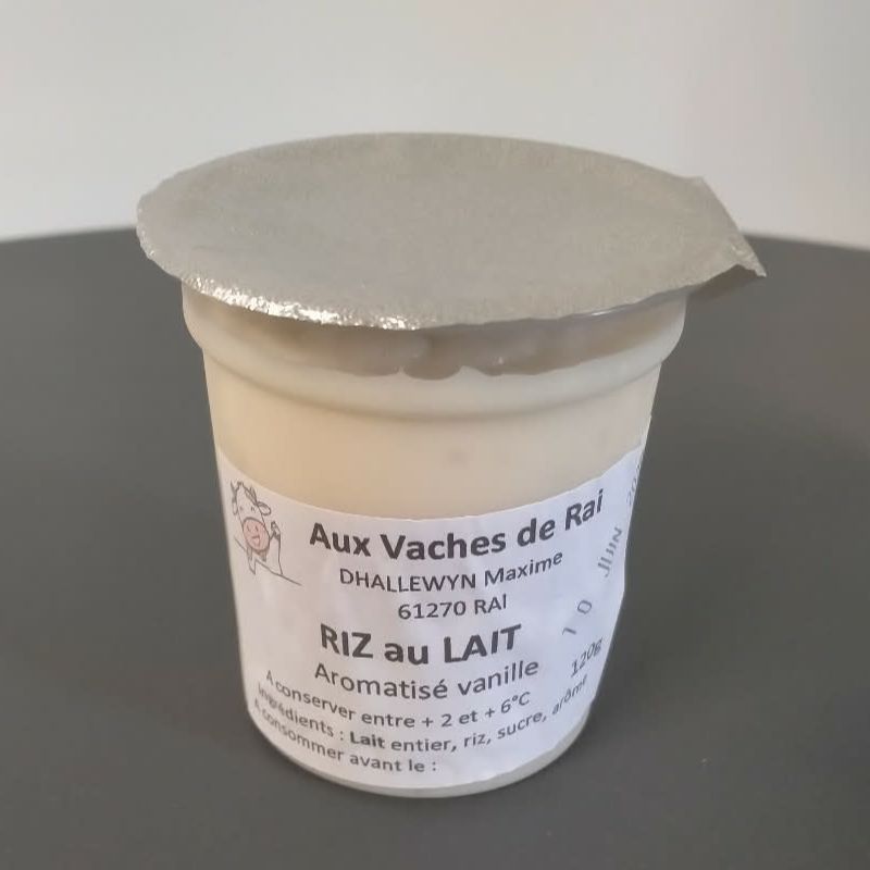 Riz au lait 125g- (Aux vaches de Rai)- revente - 125g