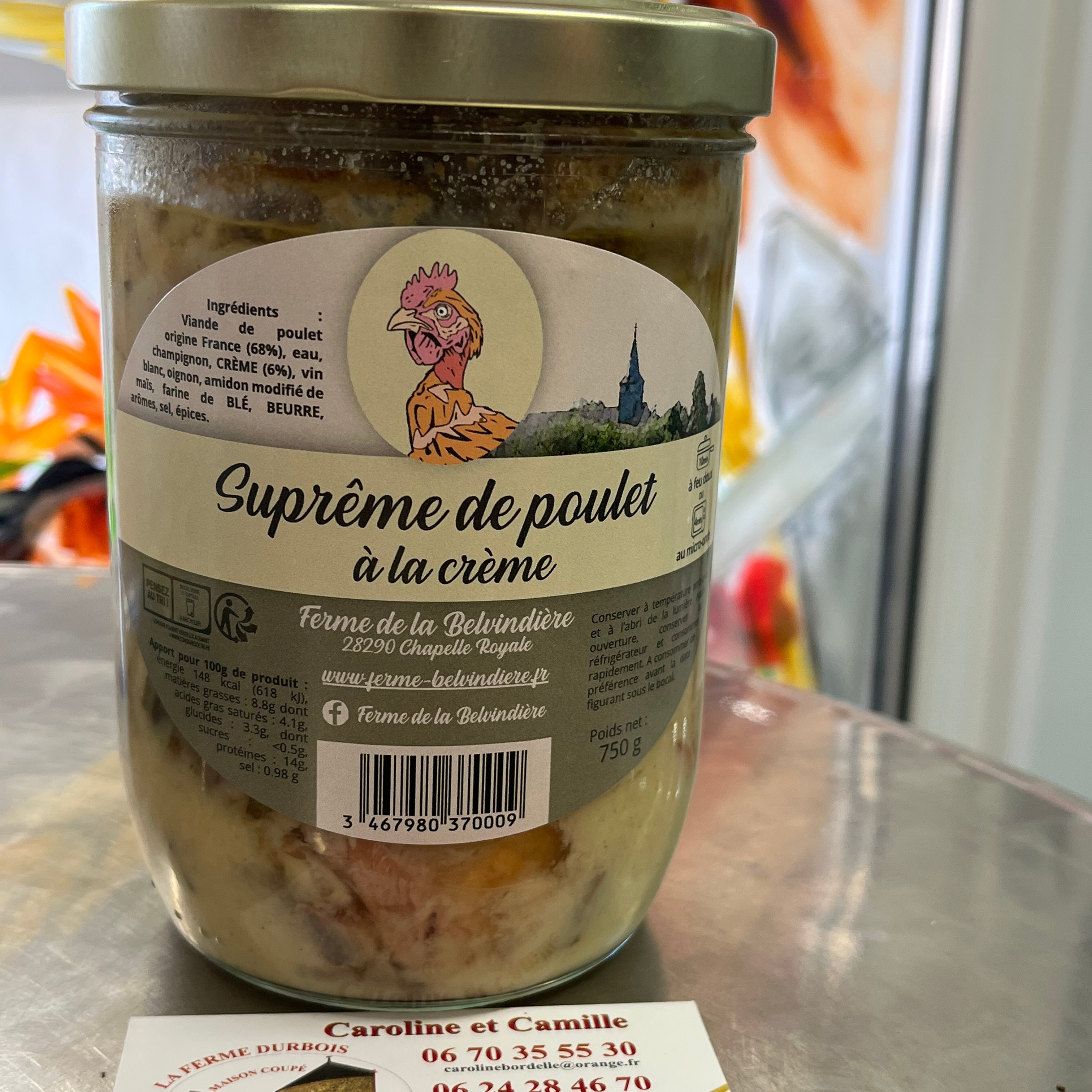 Suprême de poulet fermier à la crème - 750g
