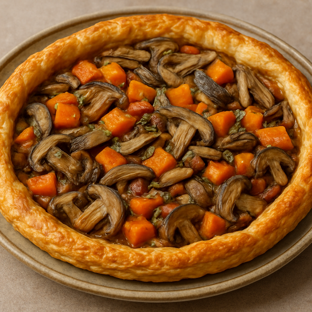 Tarte tatin aux pleurotes et potimarron - 2 à 4 pers.