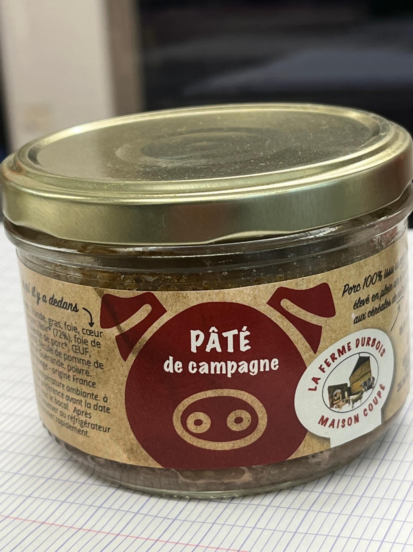 Pâté de campagne en bocal - 180g