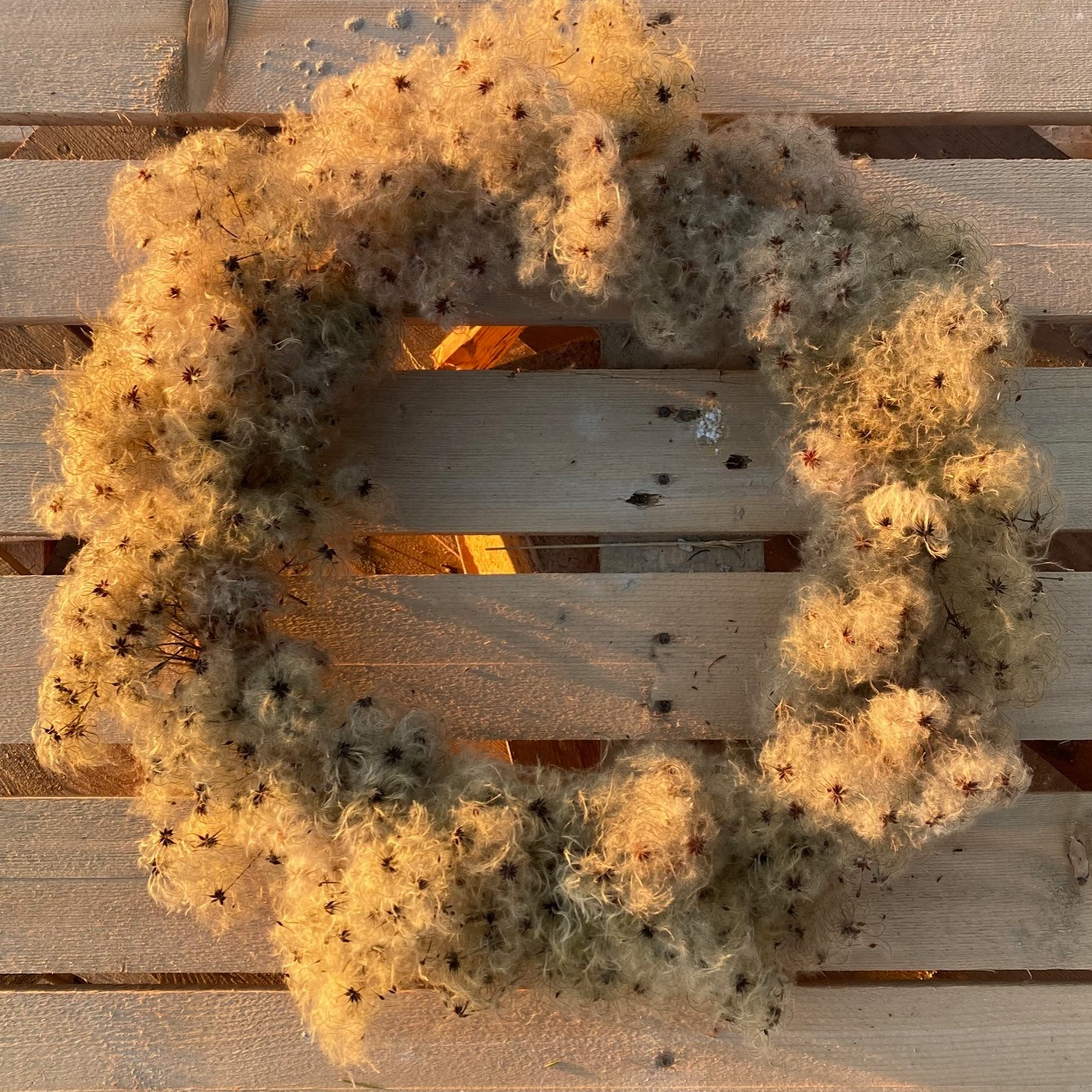 Couronne de fleurs séchées (grande)