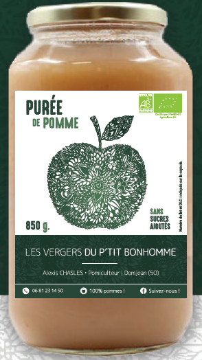 Purée de Pomme Bio 850g