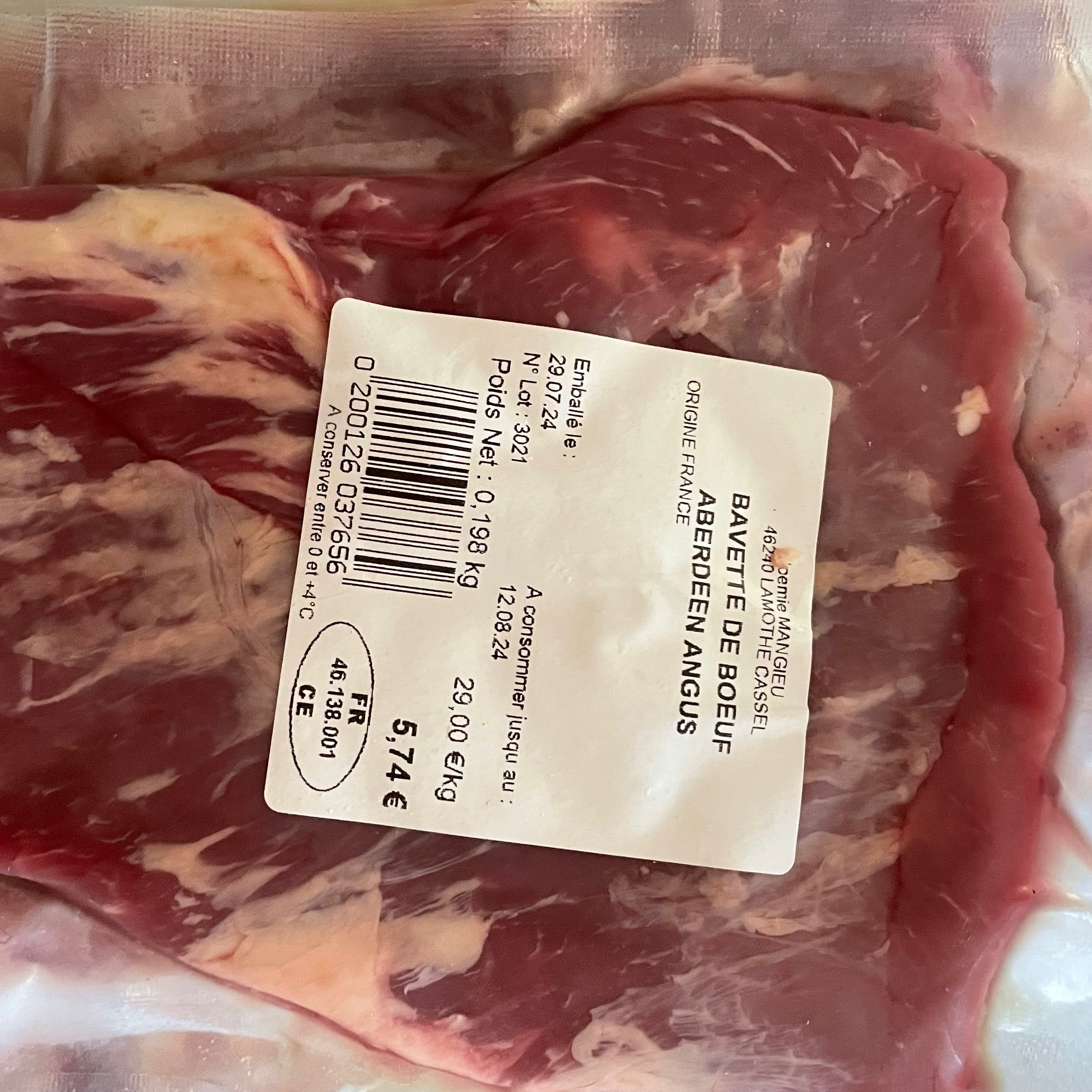 Viande pour animaux de Bœuf sans os 1kg congelé