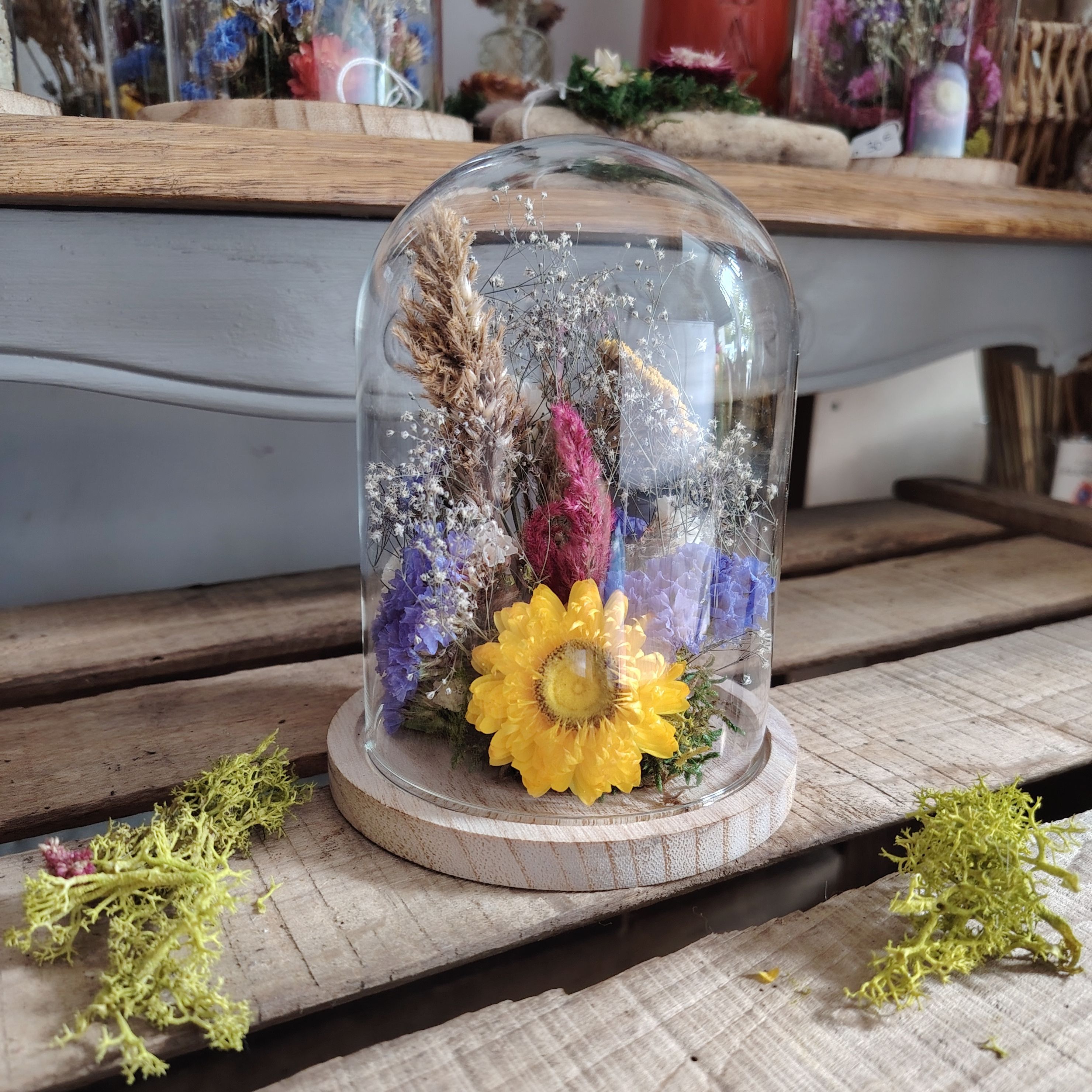 Cloche fleurie H16 cm