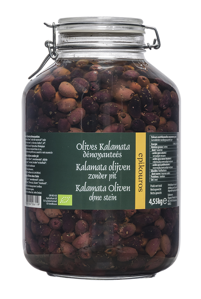 Olives noires Kalamata dénoyautées - 200g