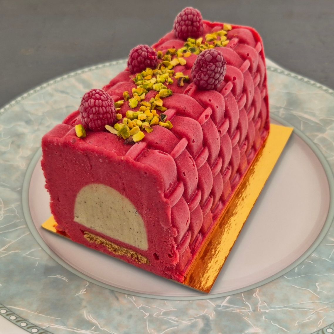 Bûche Framboise/Pistache