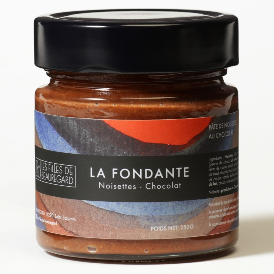 Pâte à tartiner - la fondante noire- noisettes chocolat noir