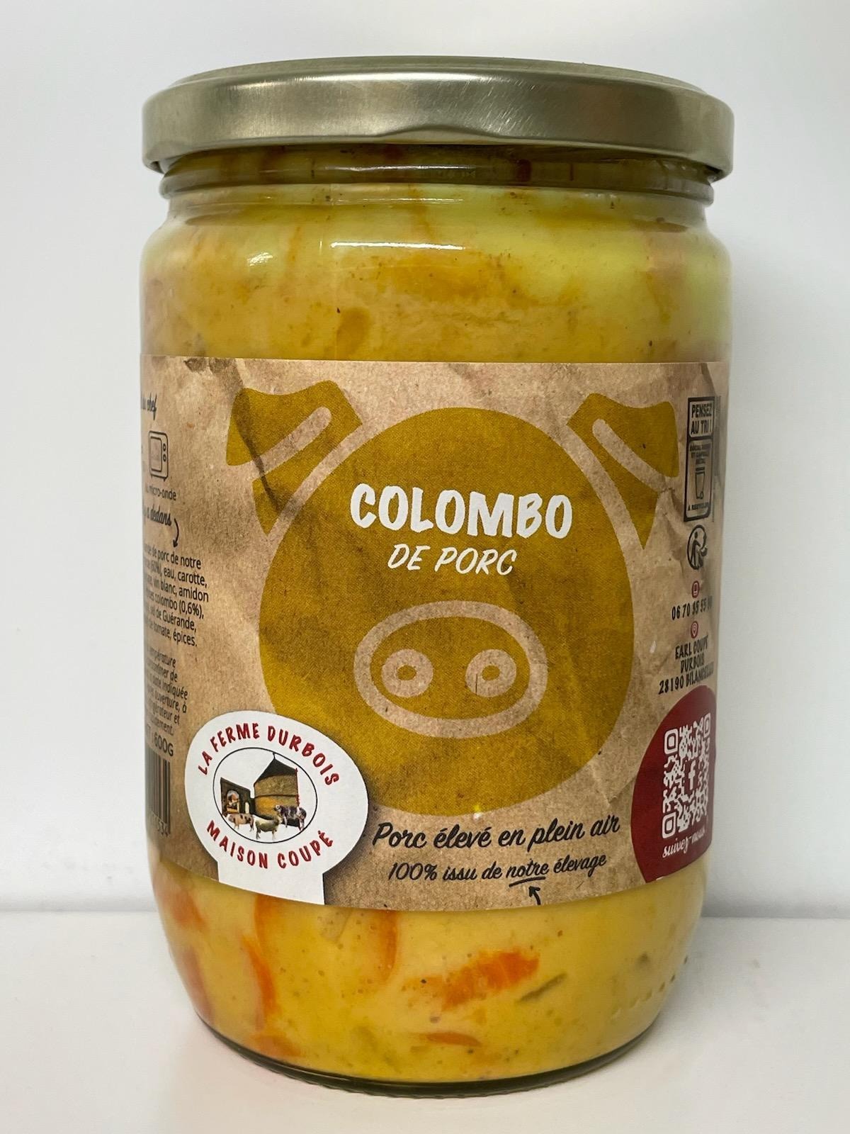 Colombo de porc fermier | ferme durbois - 600g