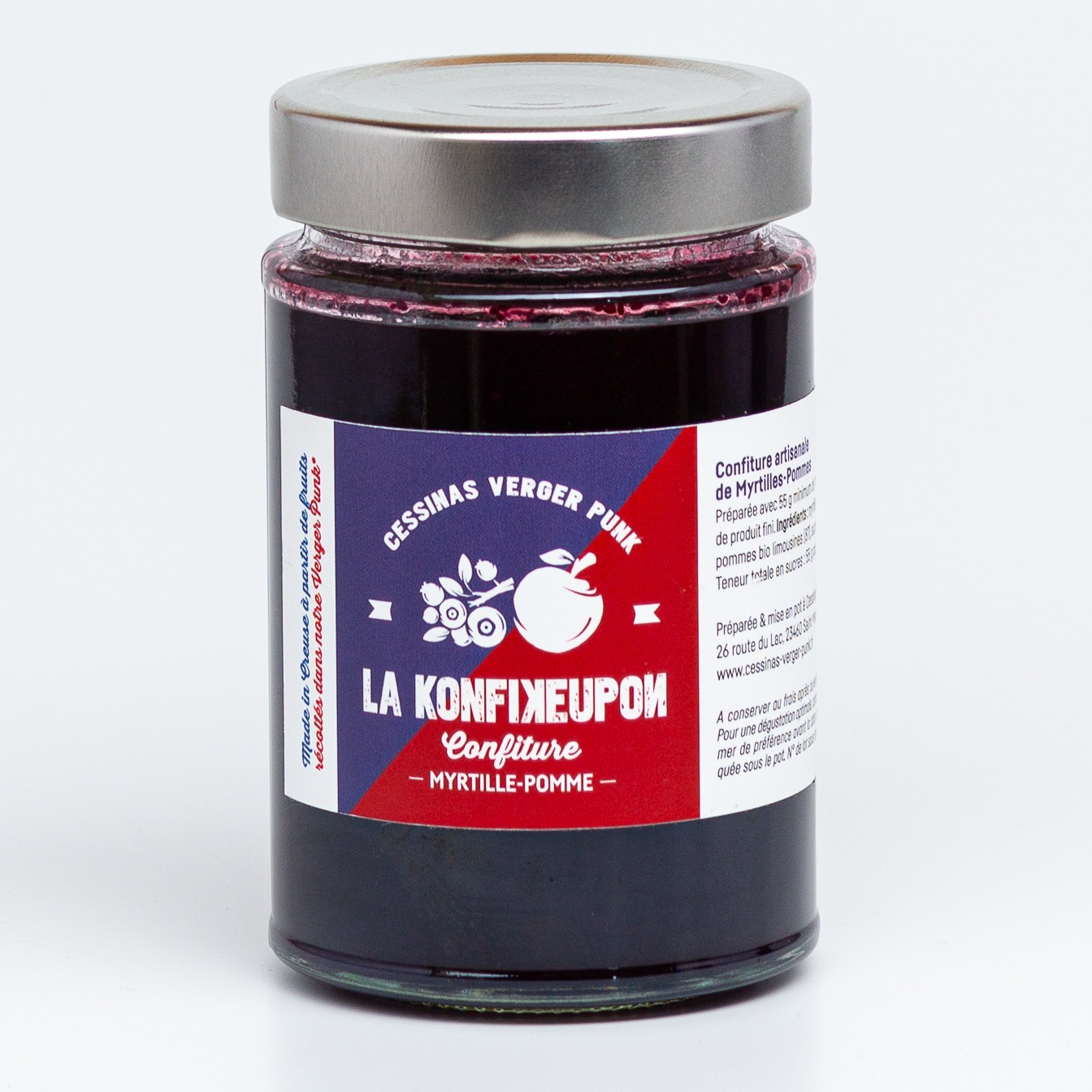 Confiture de MYRTILLES/POMMES - 340g