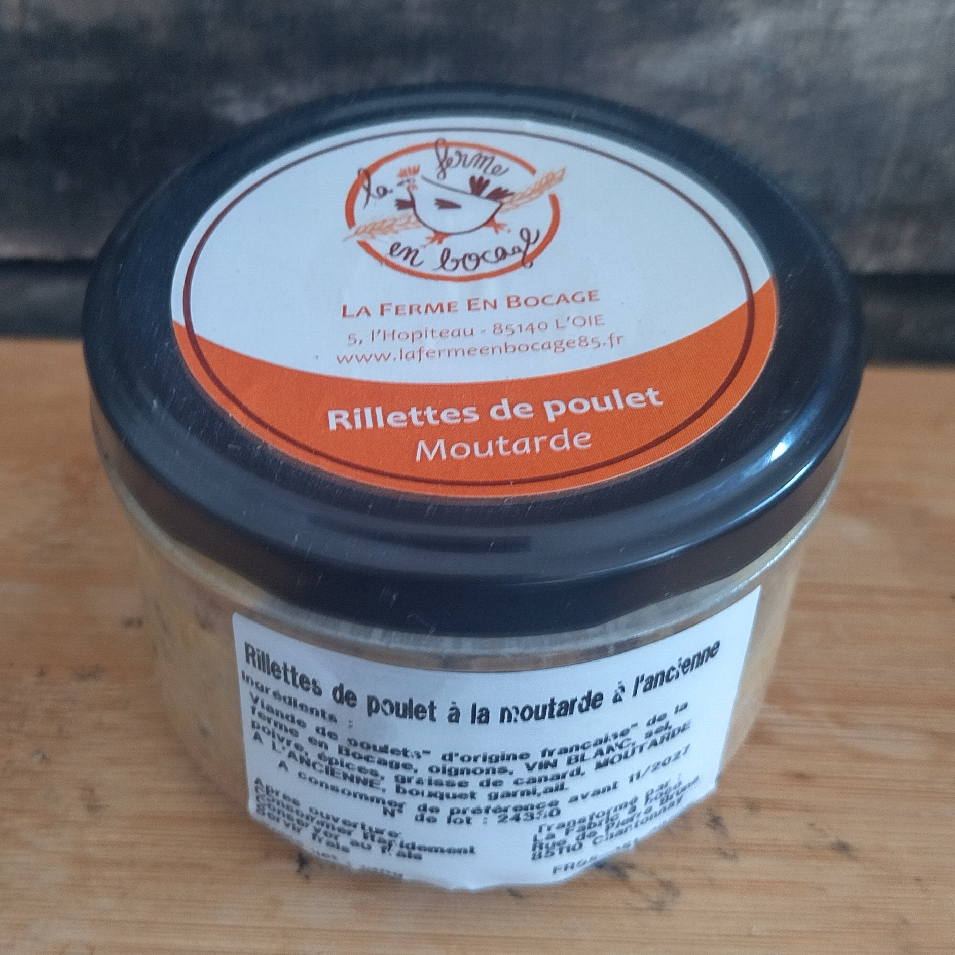 Rillettes de poulet à la moutarde