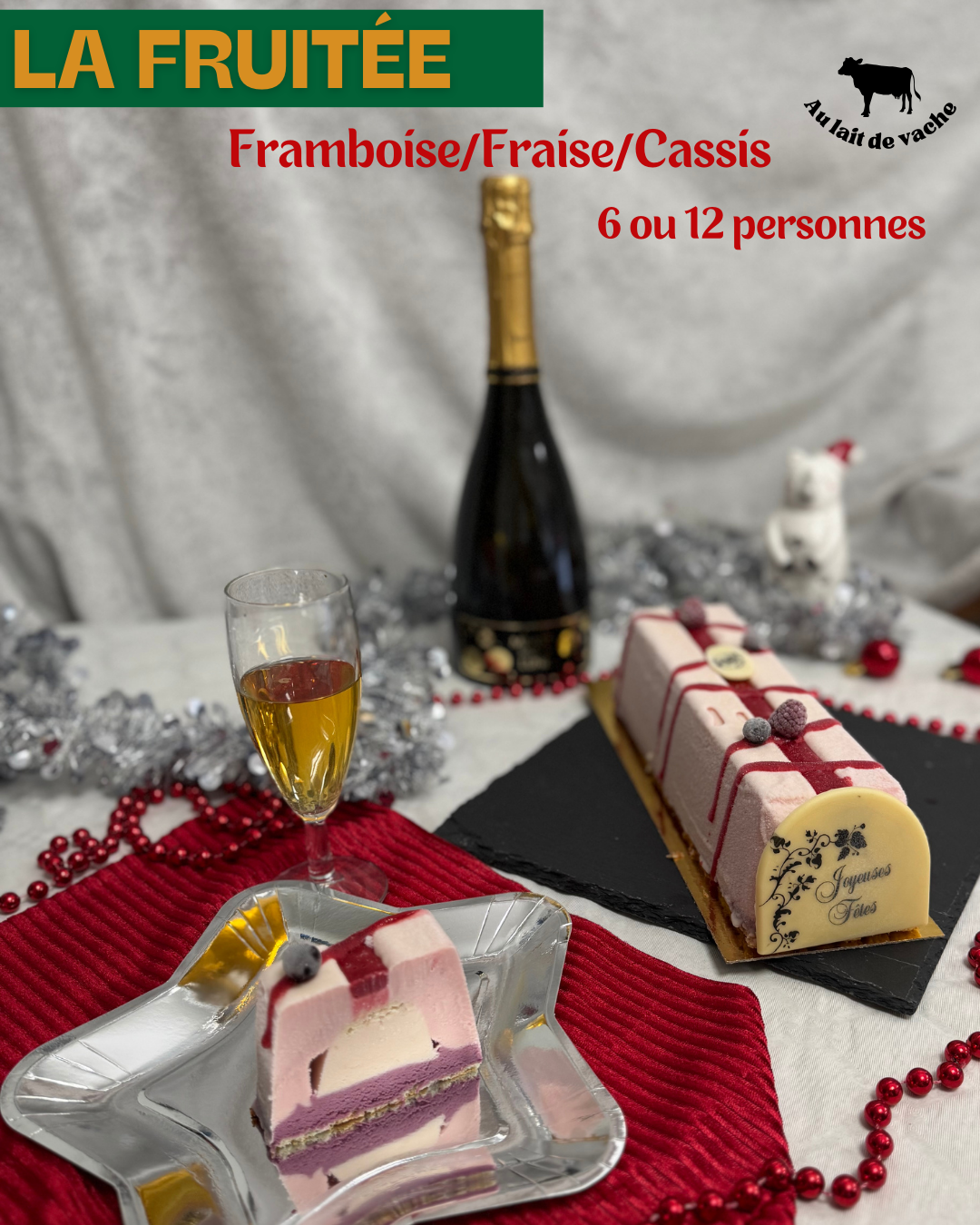 Bûche glacée La Fruitée 12 parts