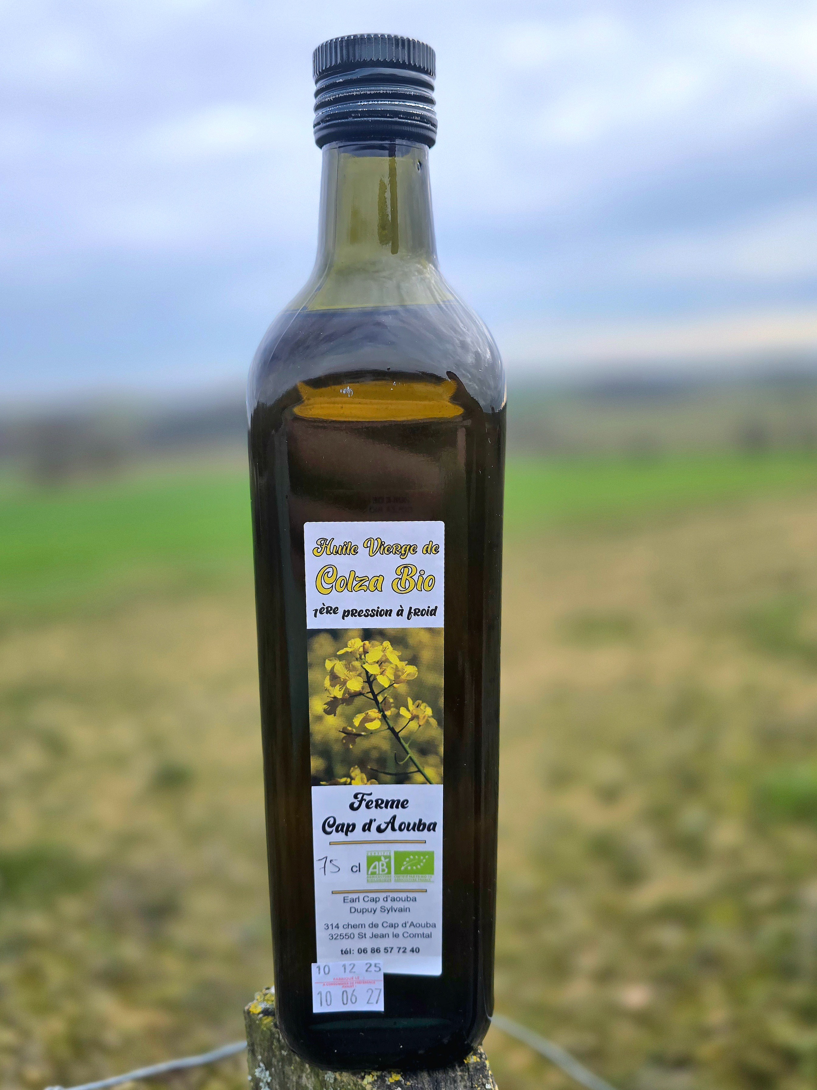 Huile de colza bio - 75cl