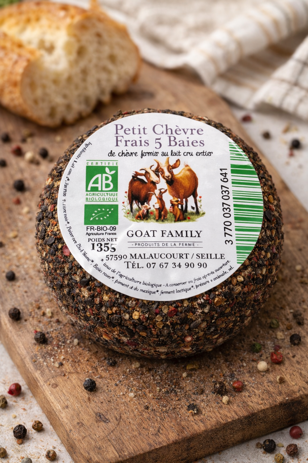 Petit chèvre 5 baies - 135g