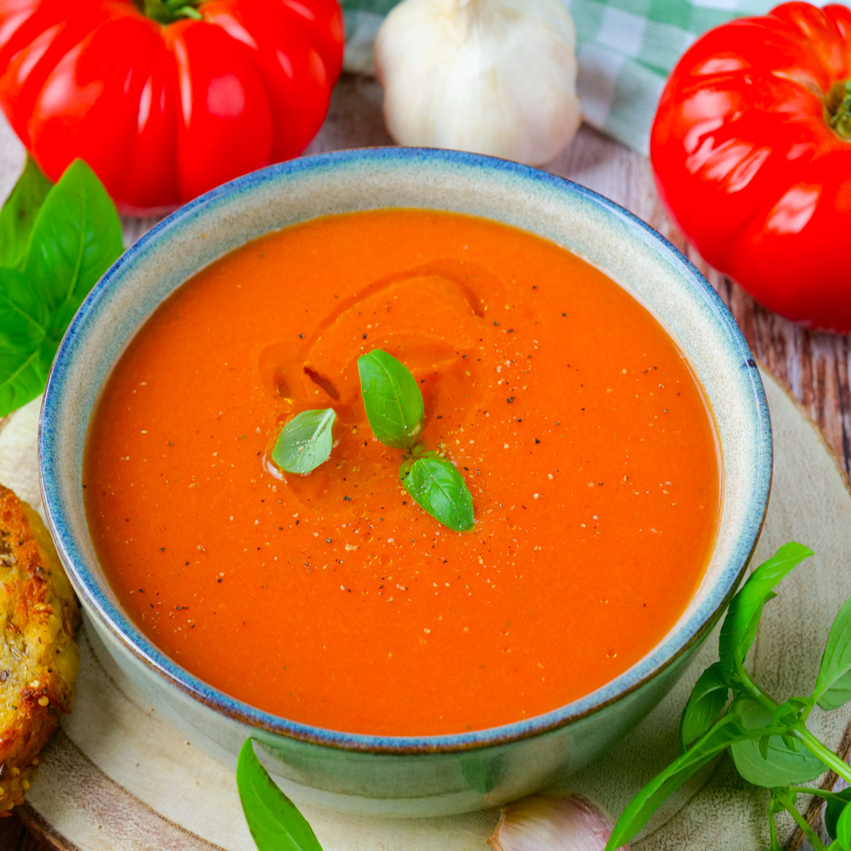 Soupe tomates, légumes et pâtes