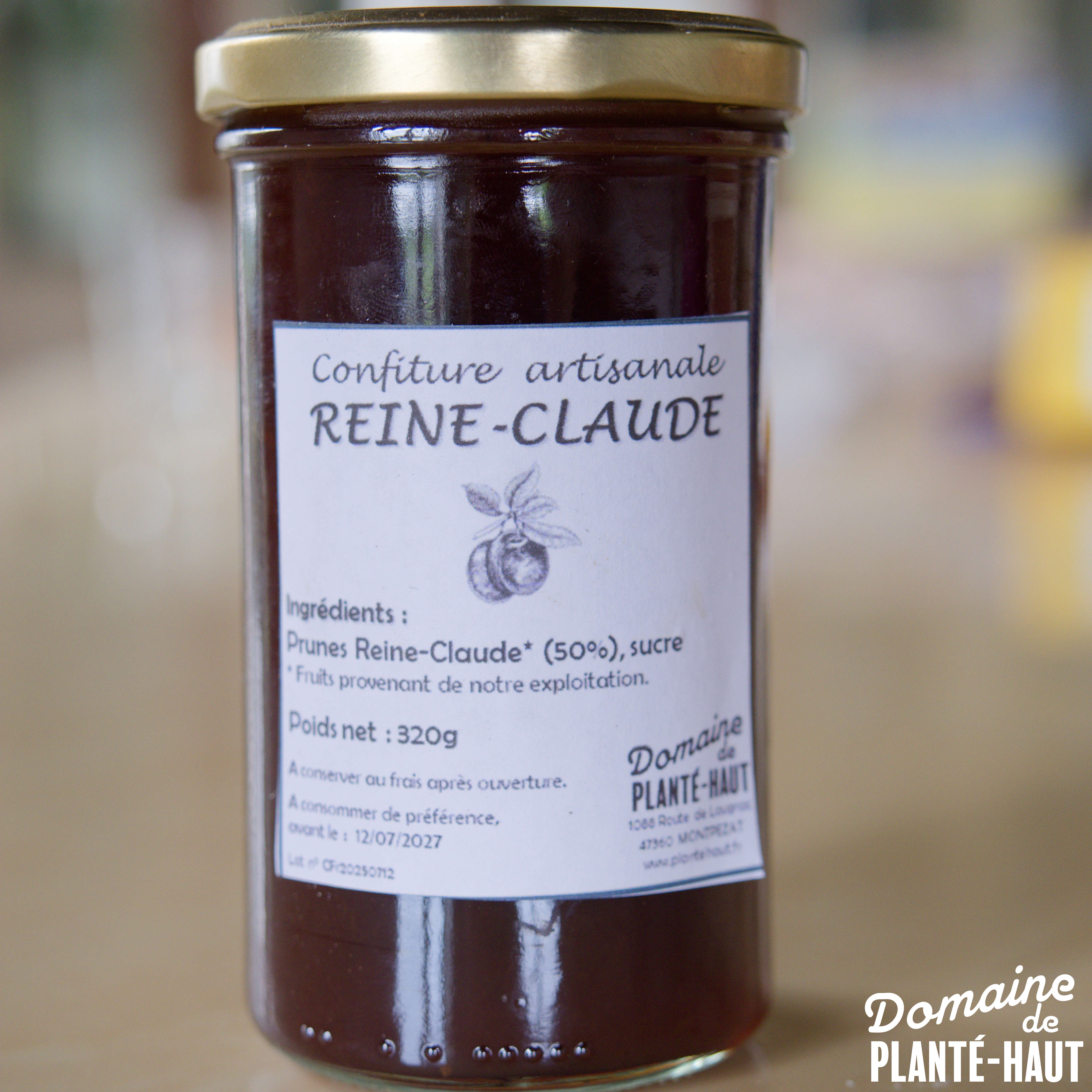 Confiture de Prunes Reine-Claude - 320g