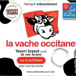 Yaourt de vache fraise