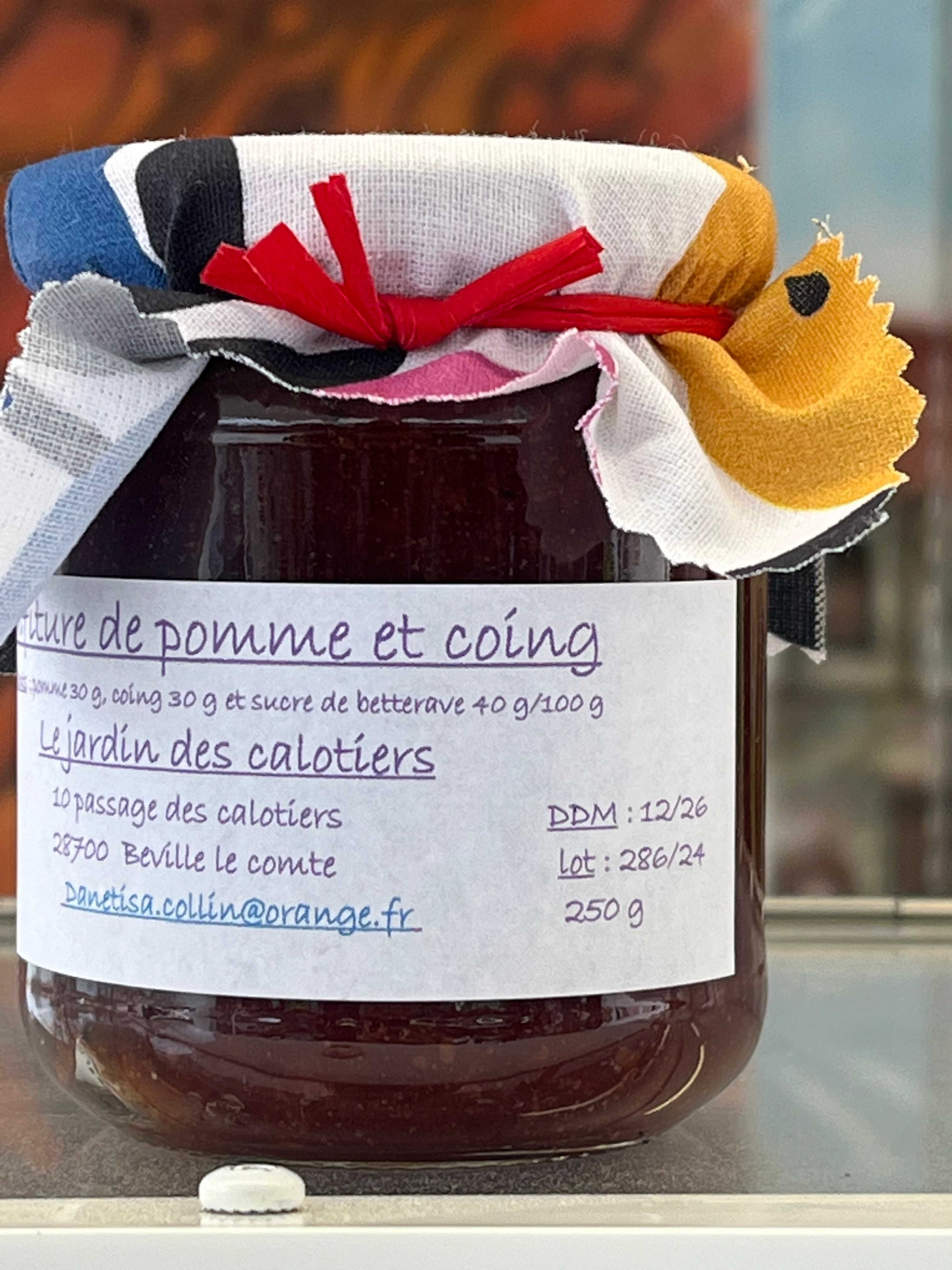 Confiture Pomme Coing Le jardin des calotiers - 250g