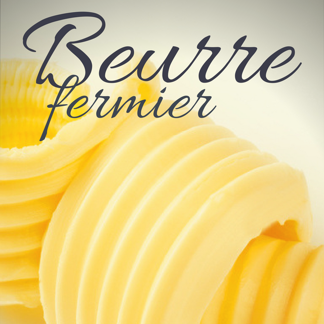 beurre fermier au lait cru - 200 grs - 200g