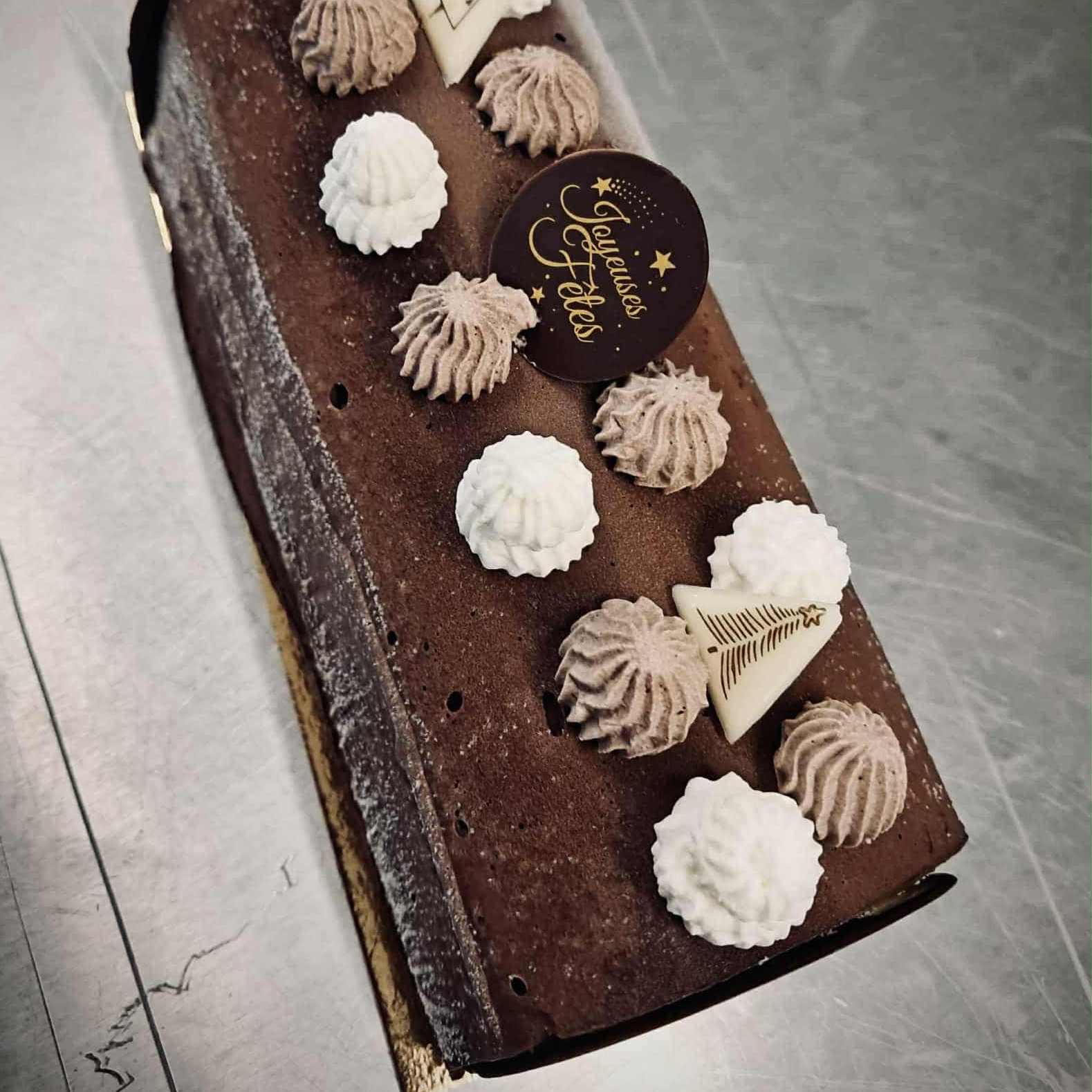 Bûche glacée chocolat vanille 6/8 pers