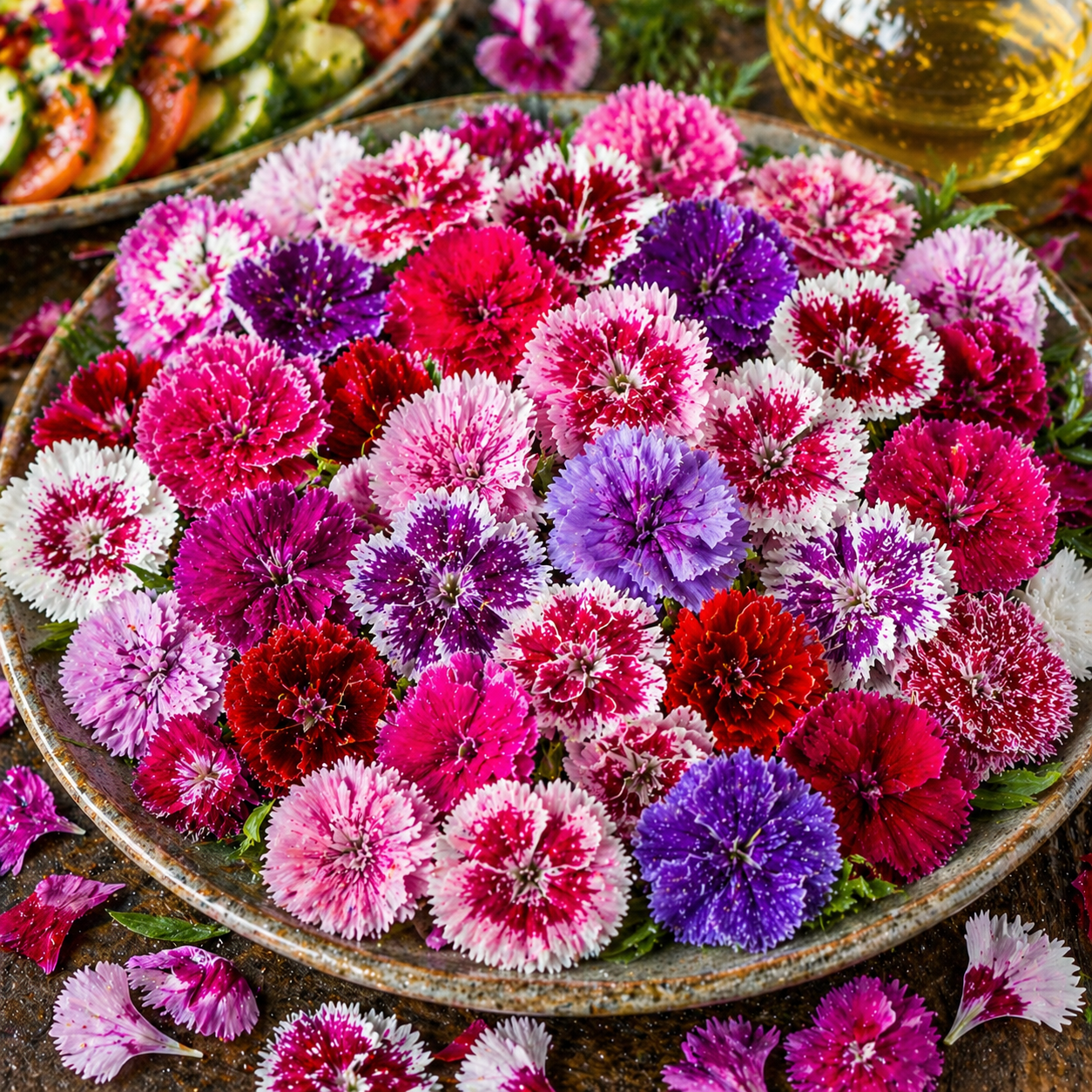 Fleur de Dianthus œillet de Chine – finesse et éclat en assiette - 8g
