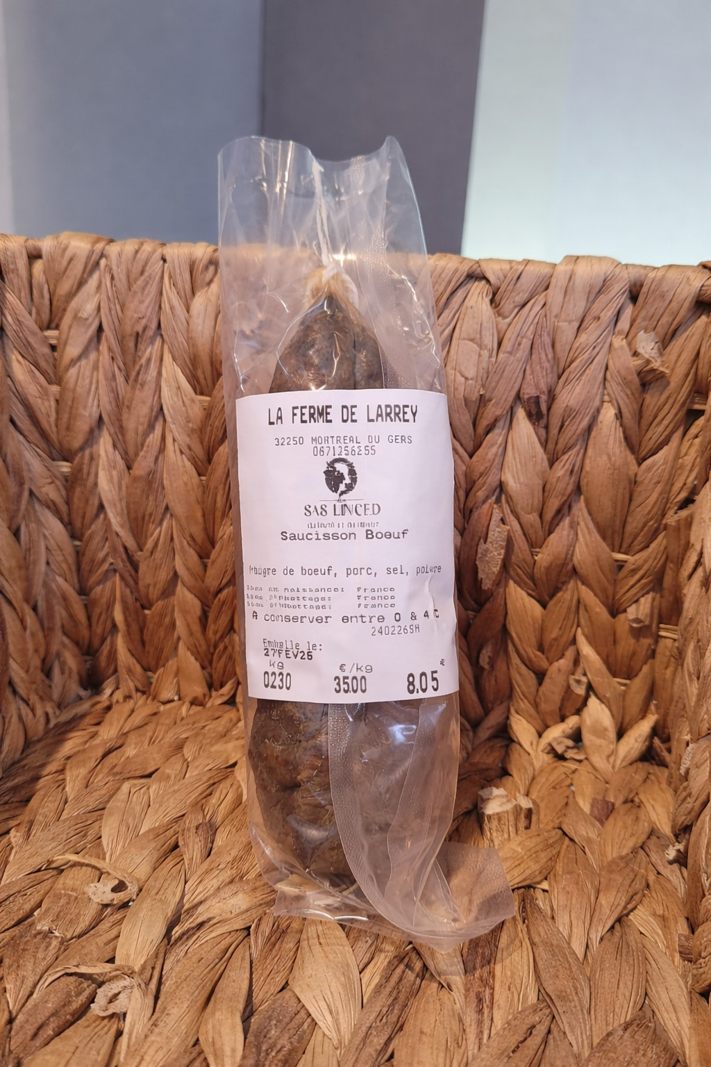 SAUCISSON BOEUF - 230g