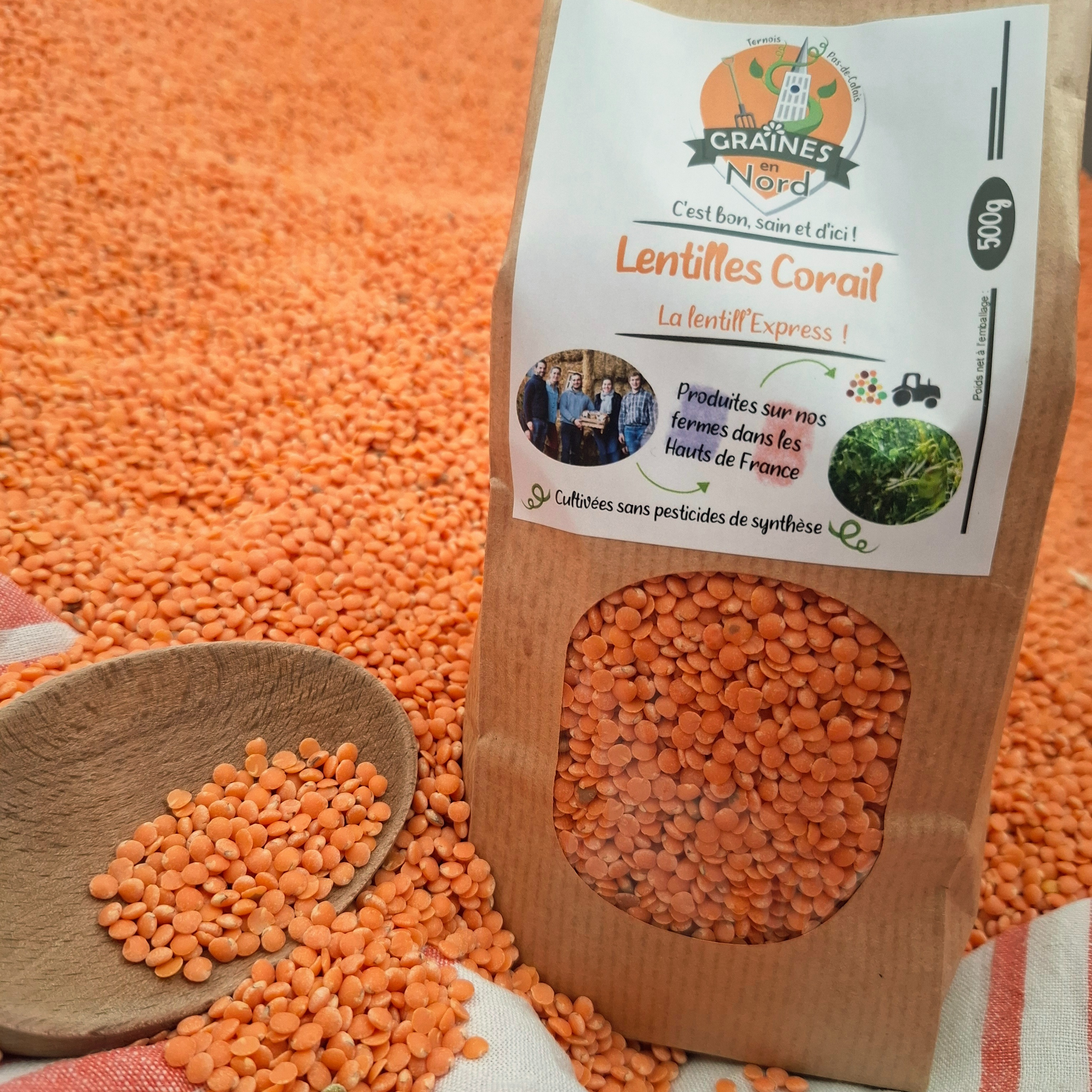 Lentilles Corail, La lentill'Express ! - 500g