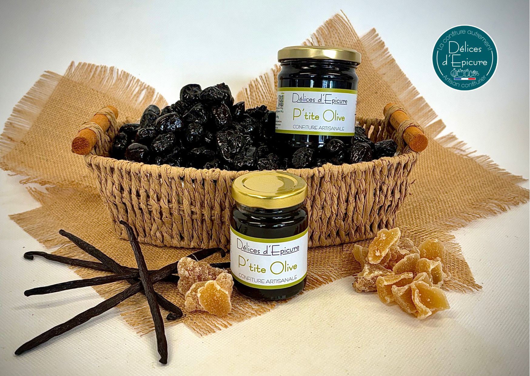 Confiture P’tite Olive (gingembre confit, vanille de Madagascar)