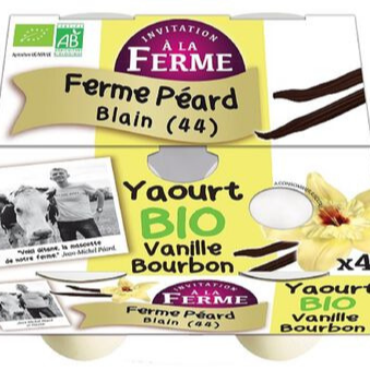 Yaourt vanille sur lit de caramel 4x125g Péard