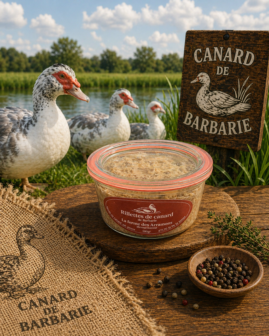 RILLETTES DE CANARD DE BARBARIE - 180g