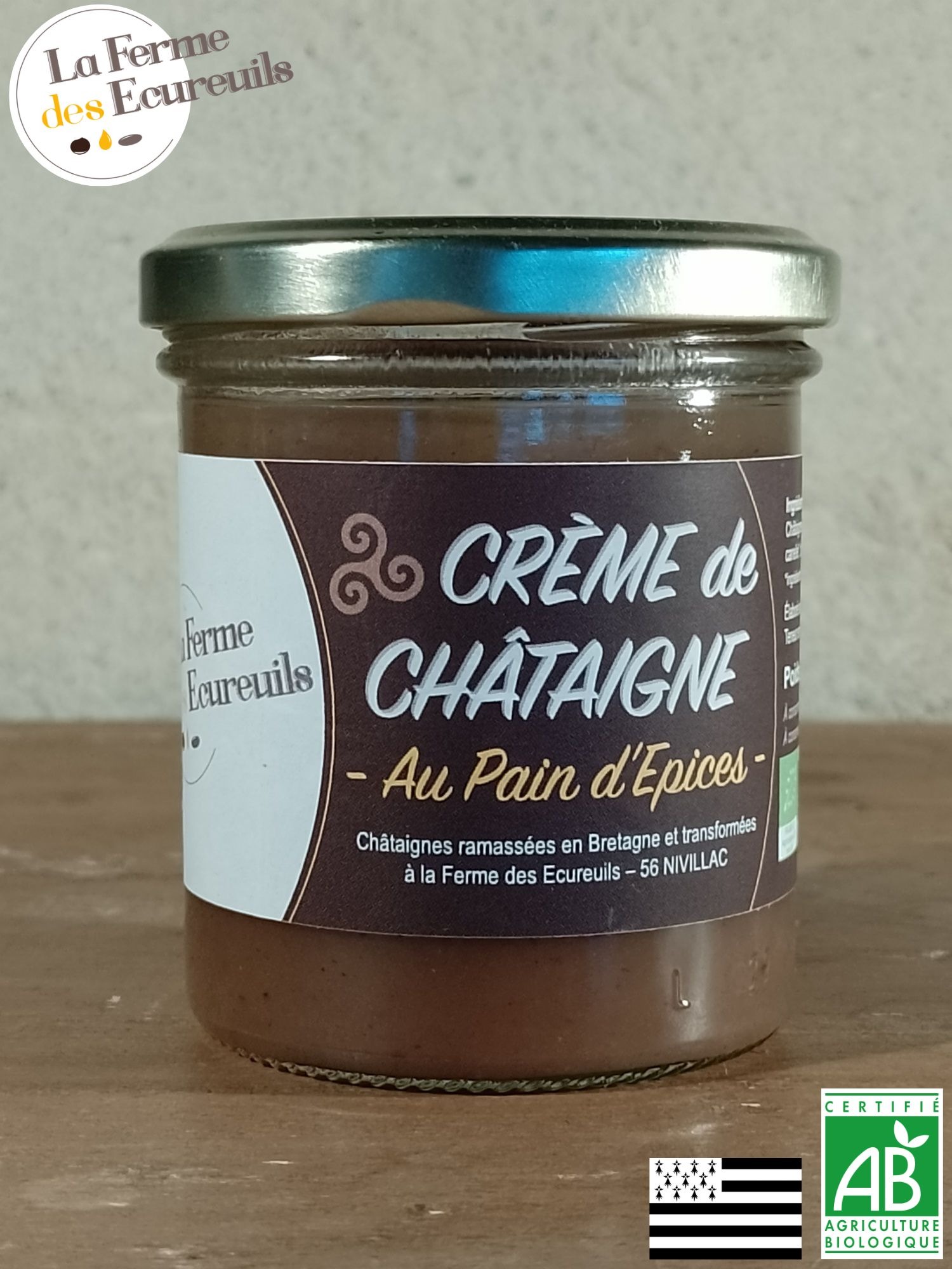 Crème de châtaigne PAIN D'EPICE, pot de 220g