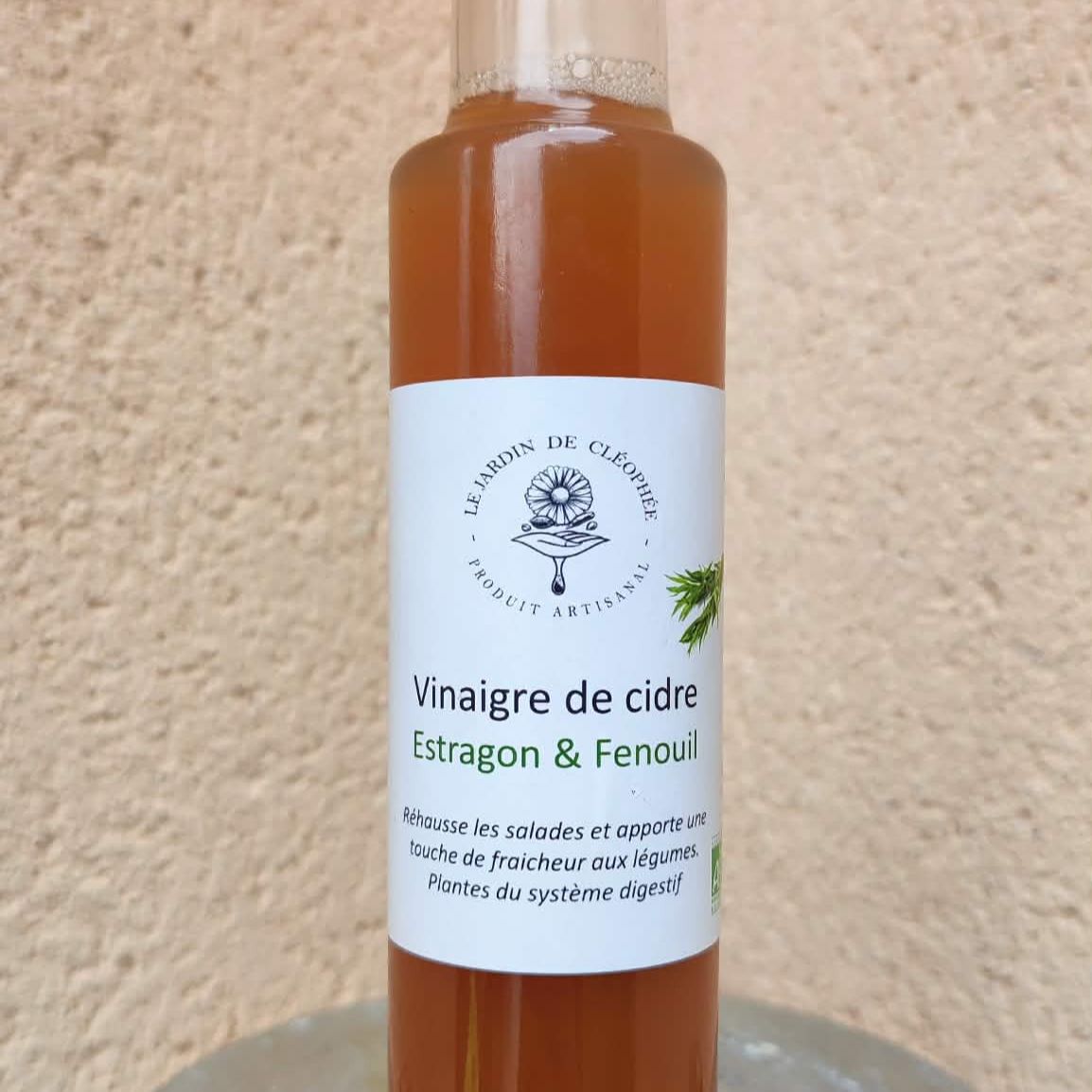Vinaigre de cidre à l'Estragon et Fenouil - 250ml