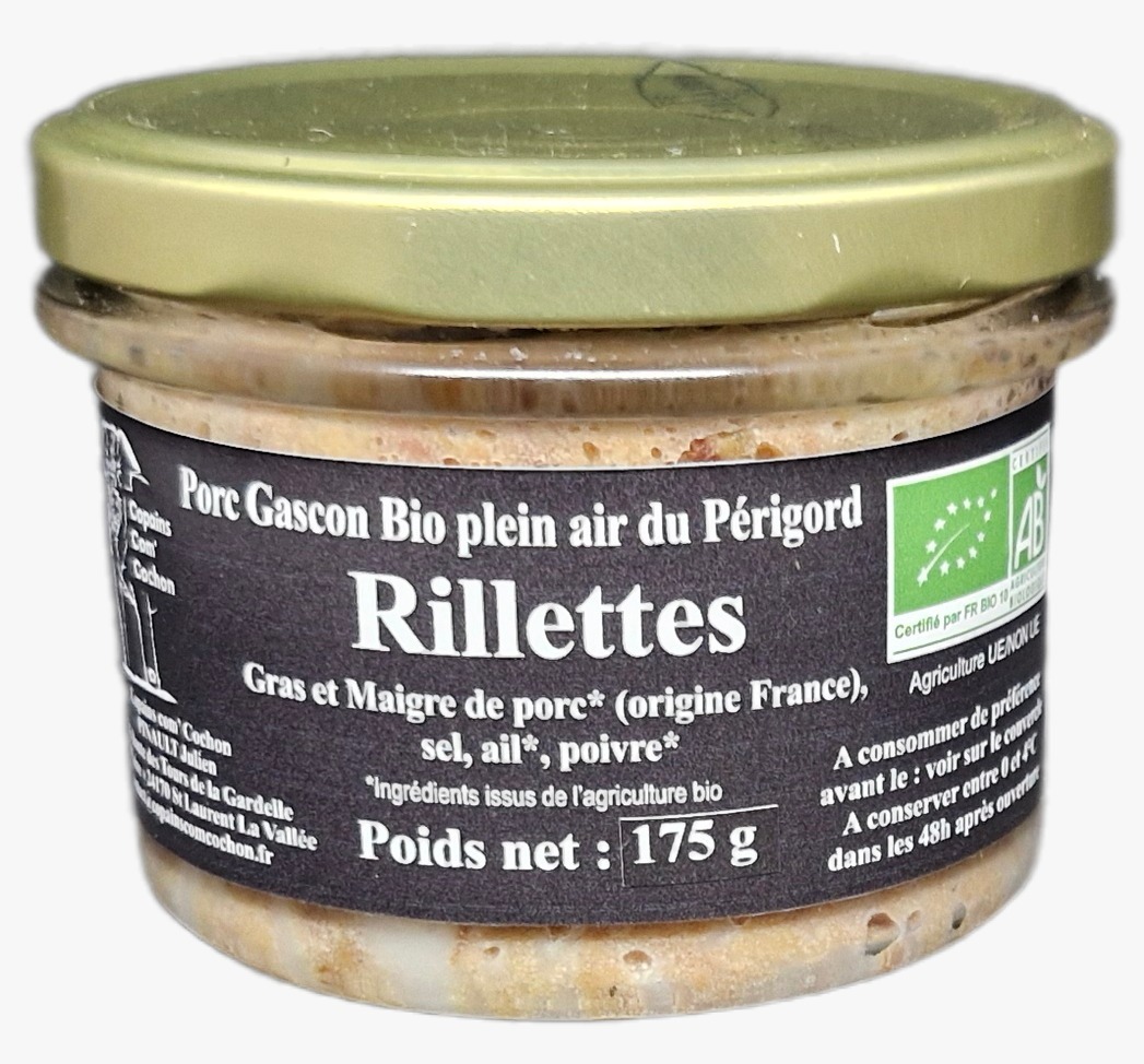 RILLETTES DE PORC GASCON BIO - 175g