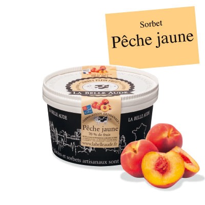 Sorbet pêche jaune La Belle Aude