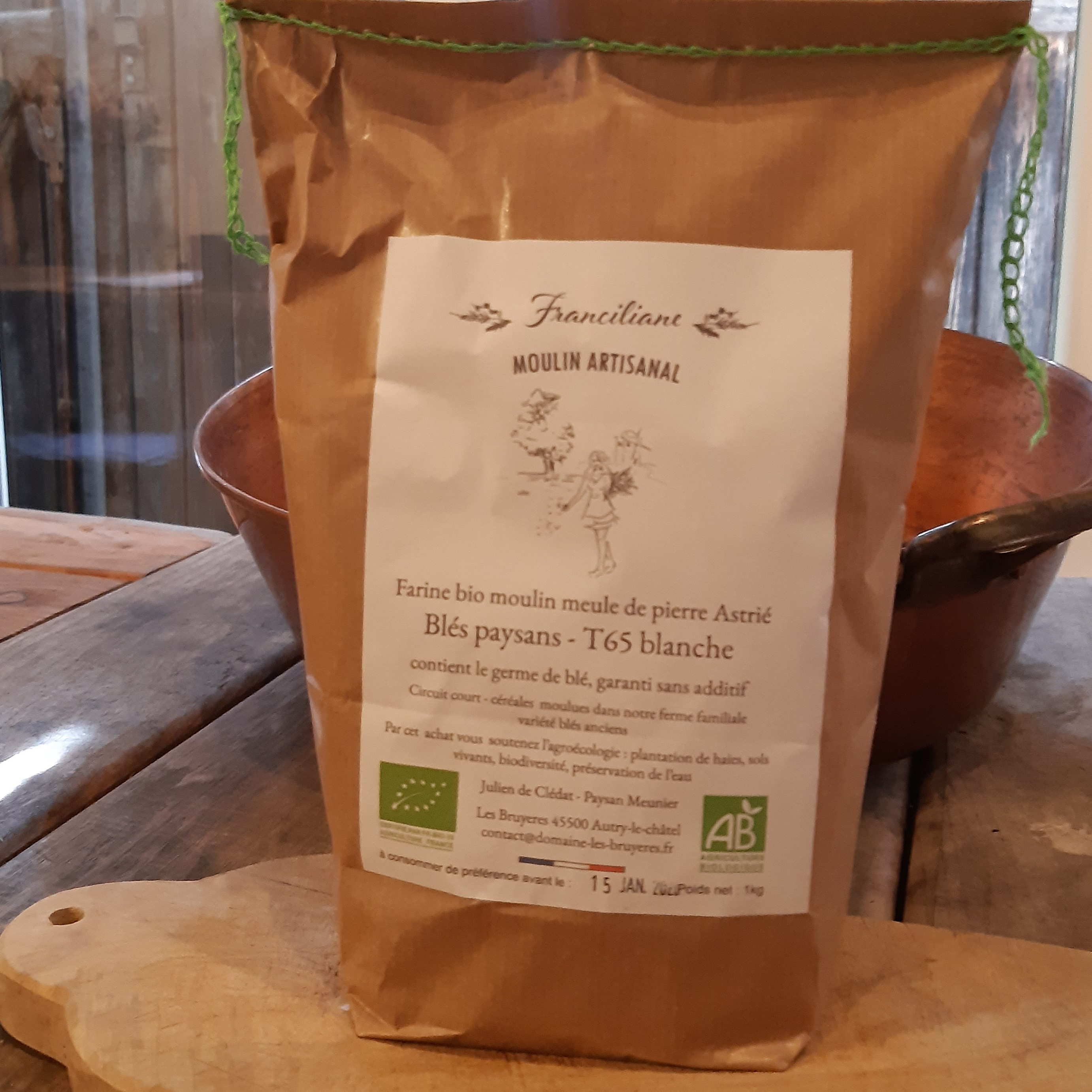 FARINE BLÉS PAYSANS T65 BLANCHE 1 KG