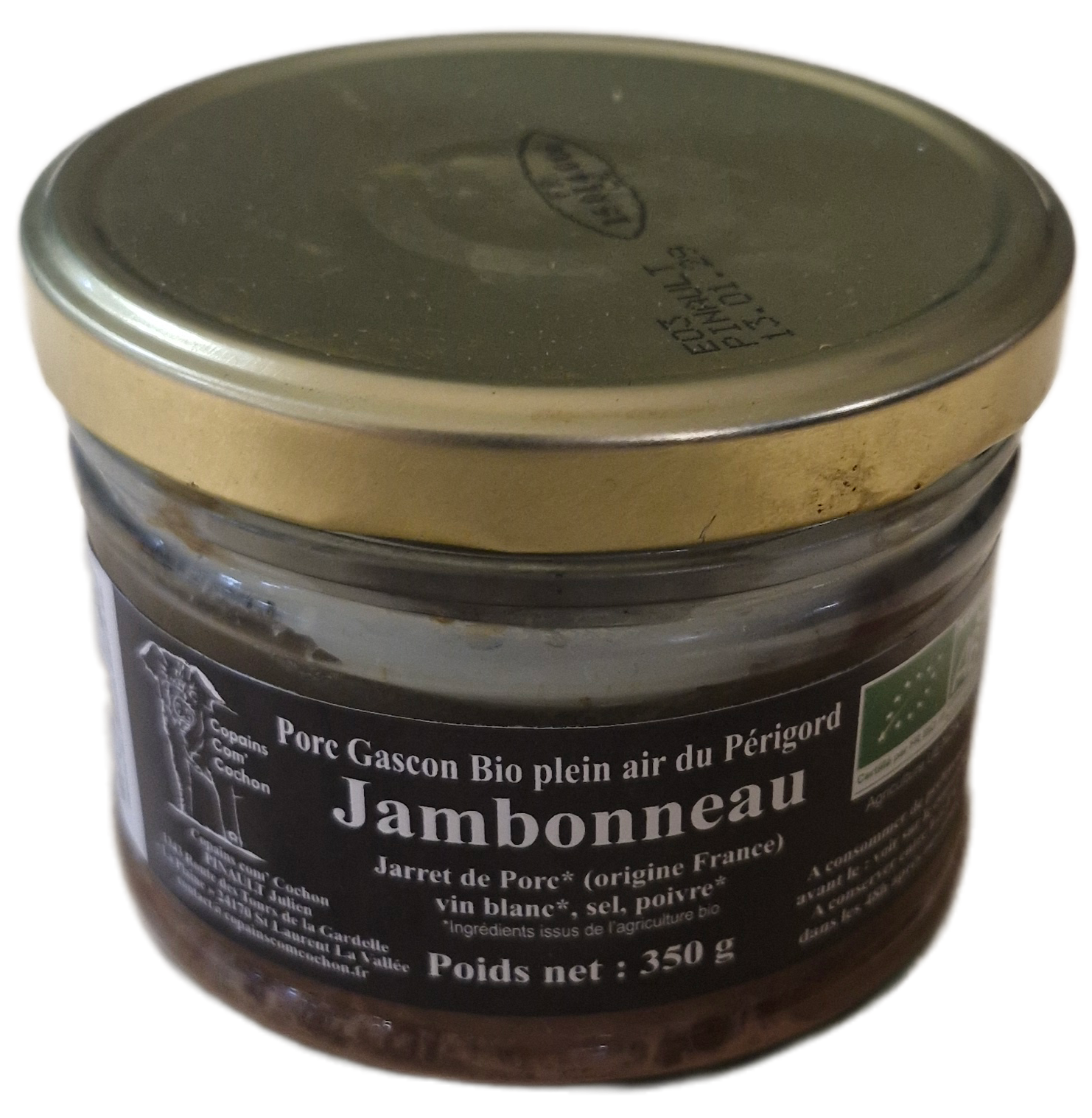 JAMBONNEAUX CONFIT DE PORC GASCON BIO - 350g