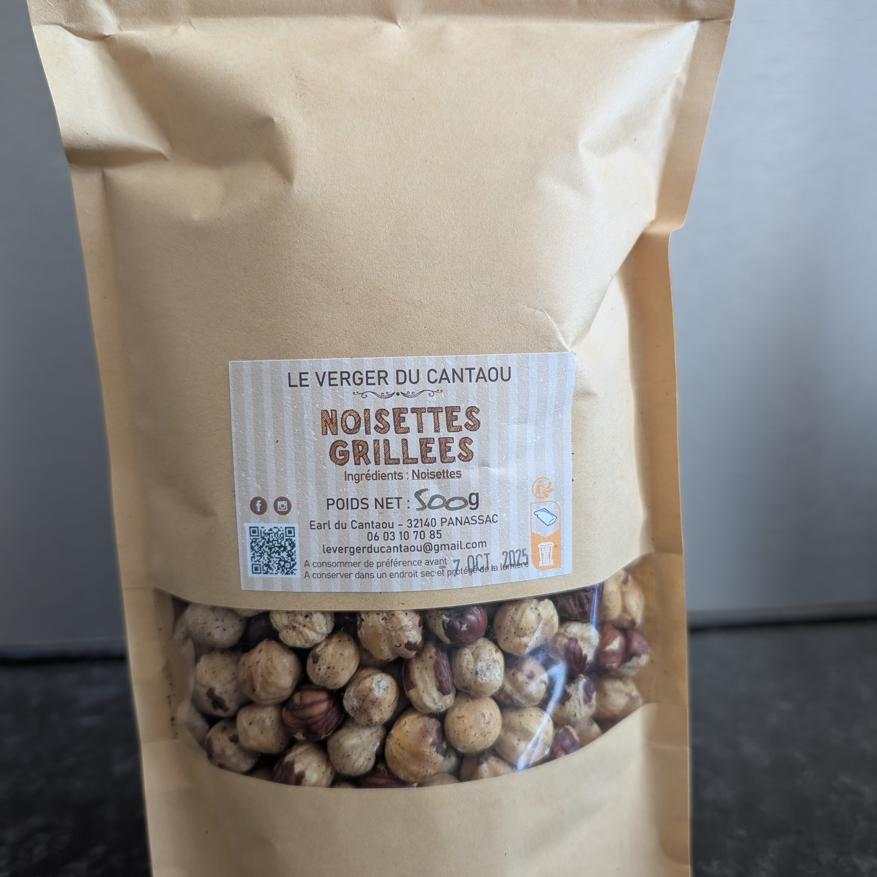 Noisettes grillées 500g